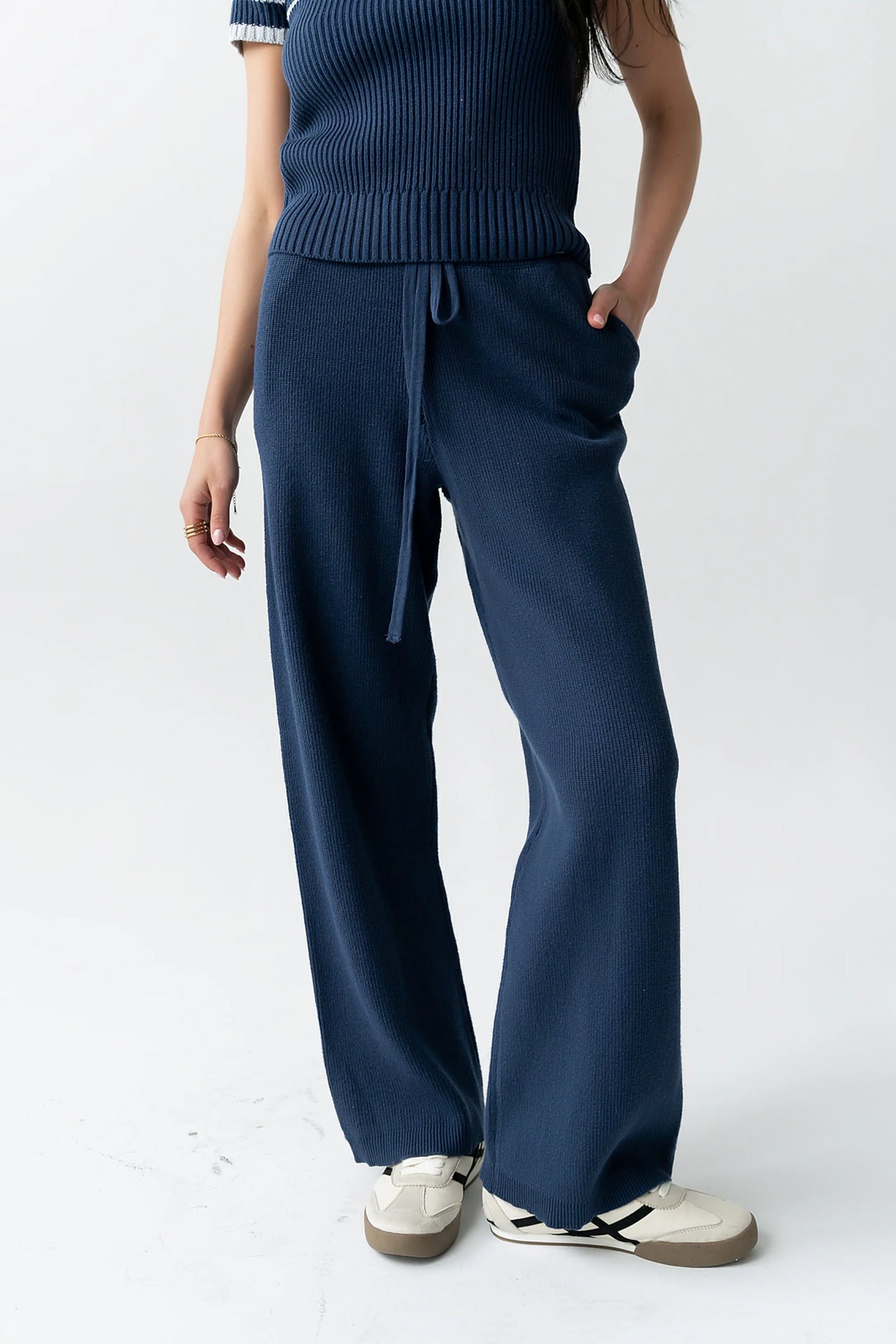 Brea Striped Pants in Blue
