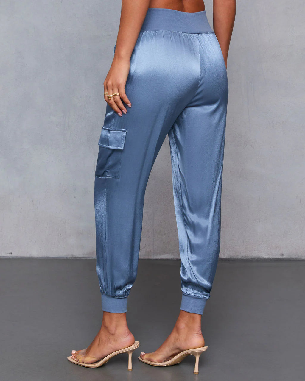 Luxe Look Satin Pocketed Joggers