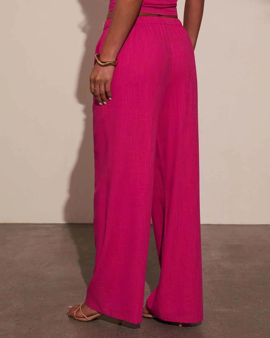 Onyx Linen Wide Leg Pants
