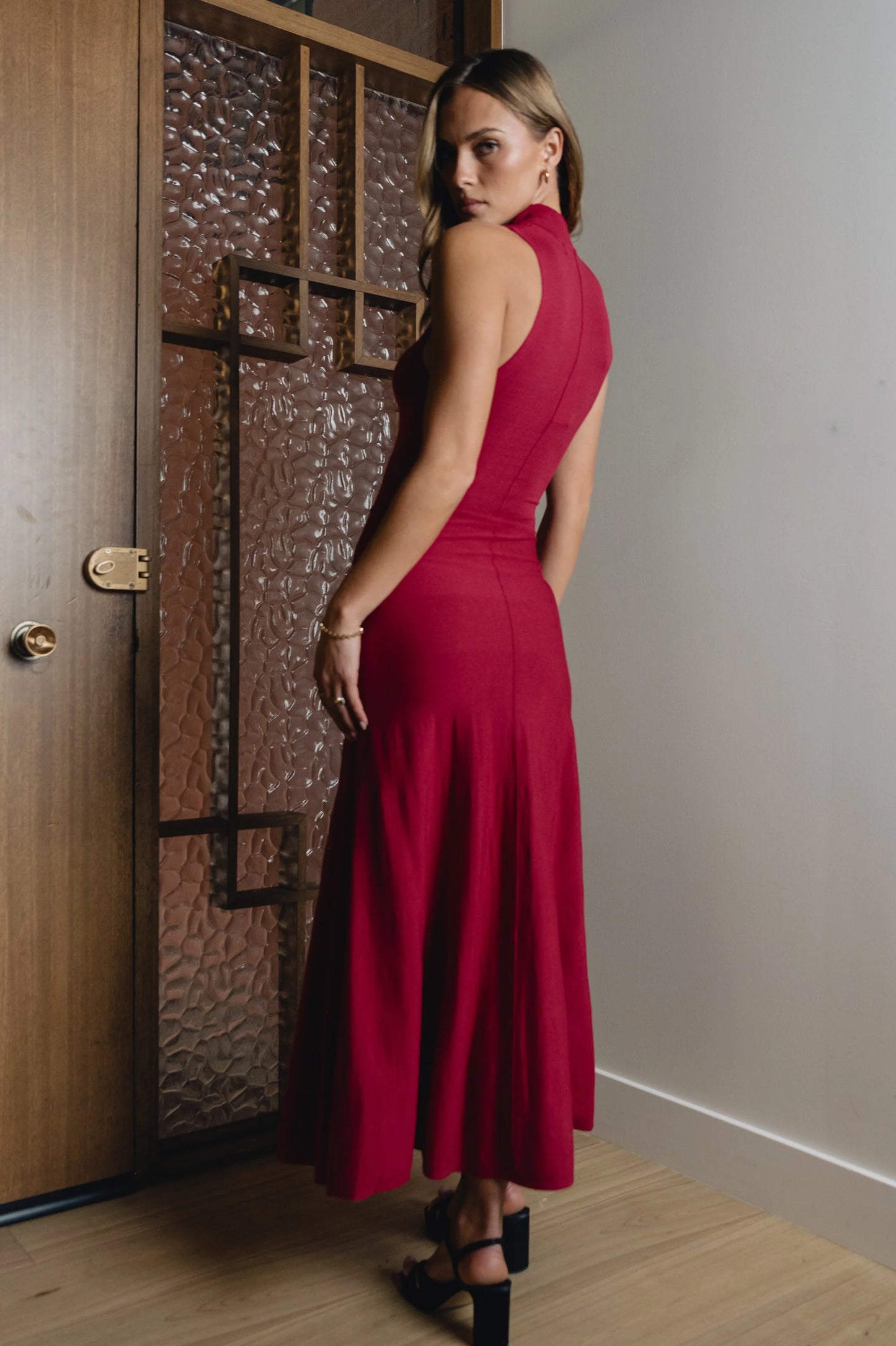 Liz Mock Neck Maxi Dress