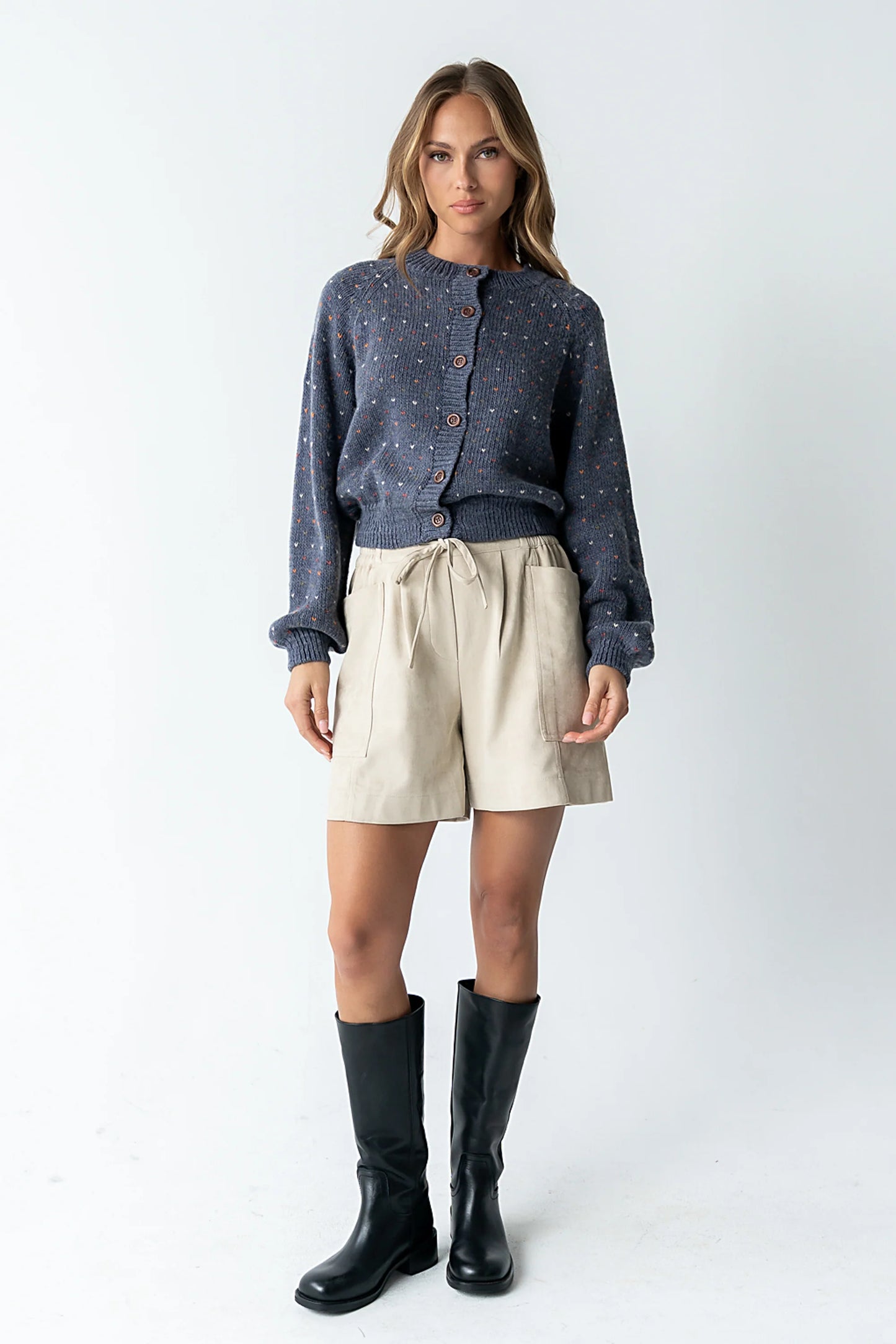 Sophie Knit Cardigan in Navy
