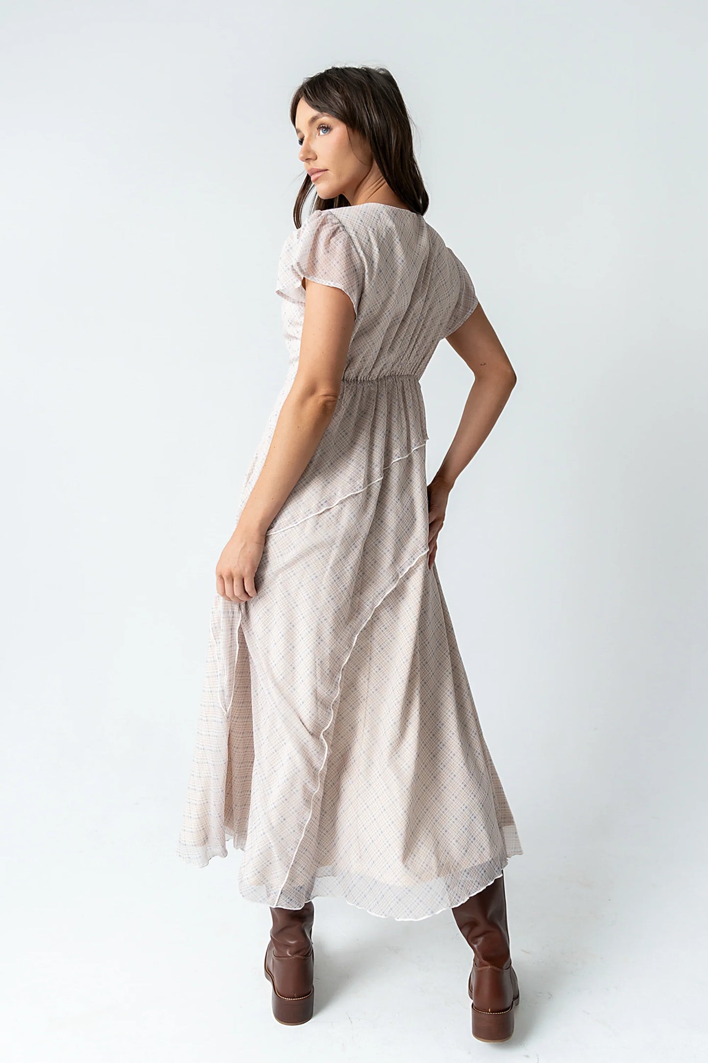 Mindy Plaid Maxi Dress