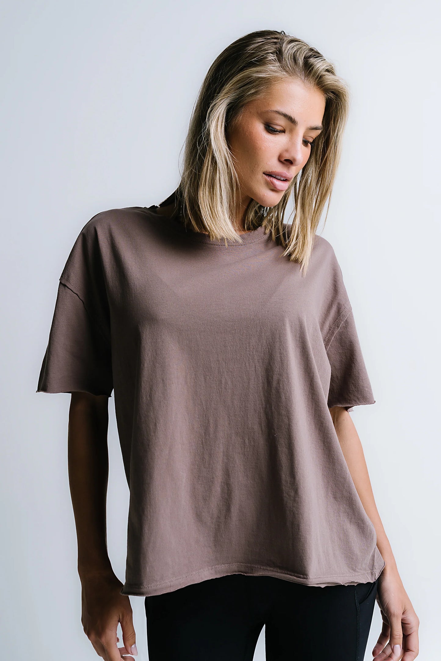 Abby Oversized Tee in Mocha