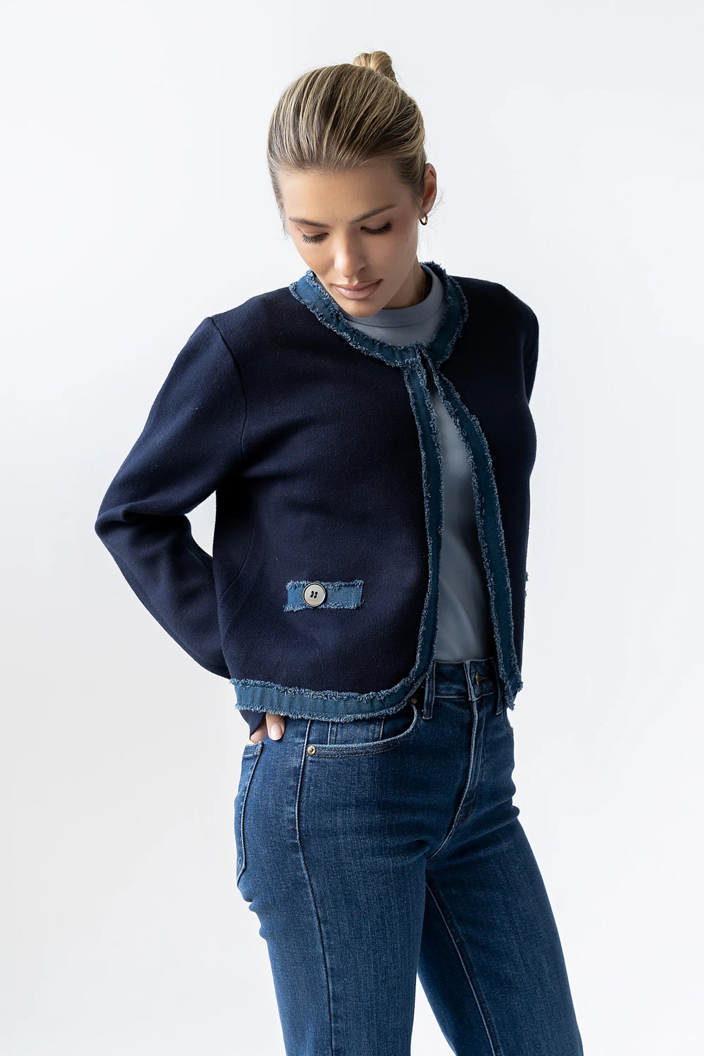 Topaz Contrast Cardigan