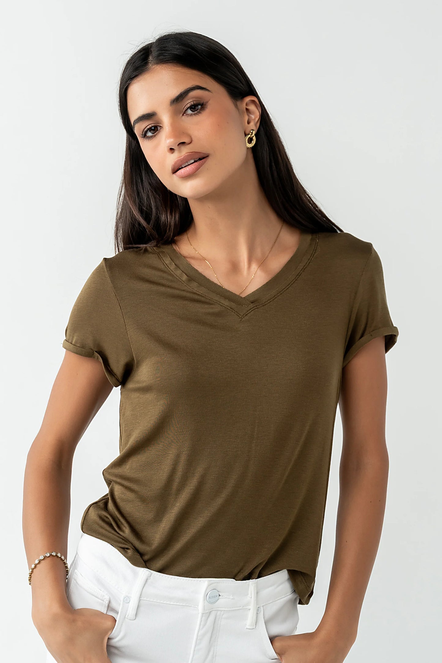 Ollie Top in Olive