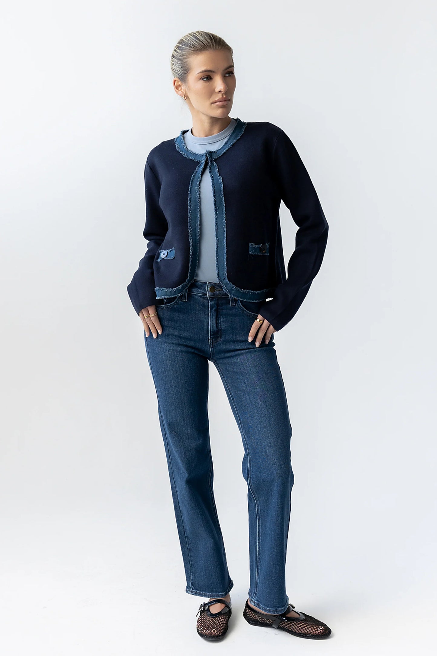 Topaz Contrast Cardigan