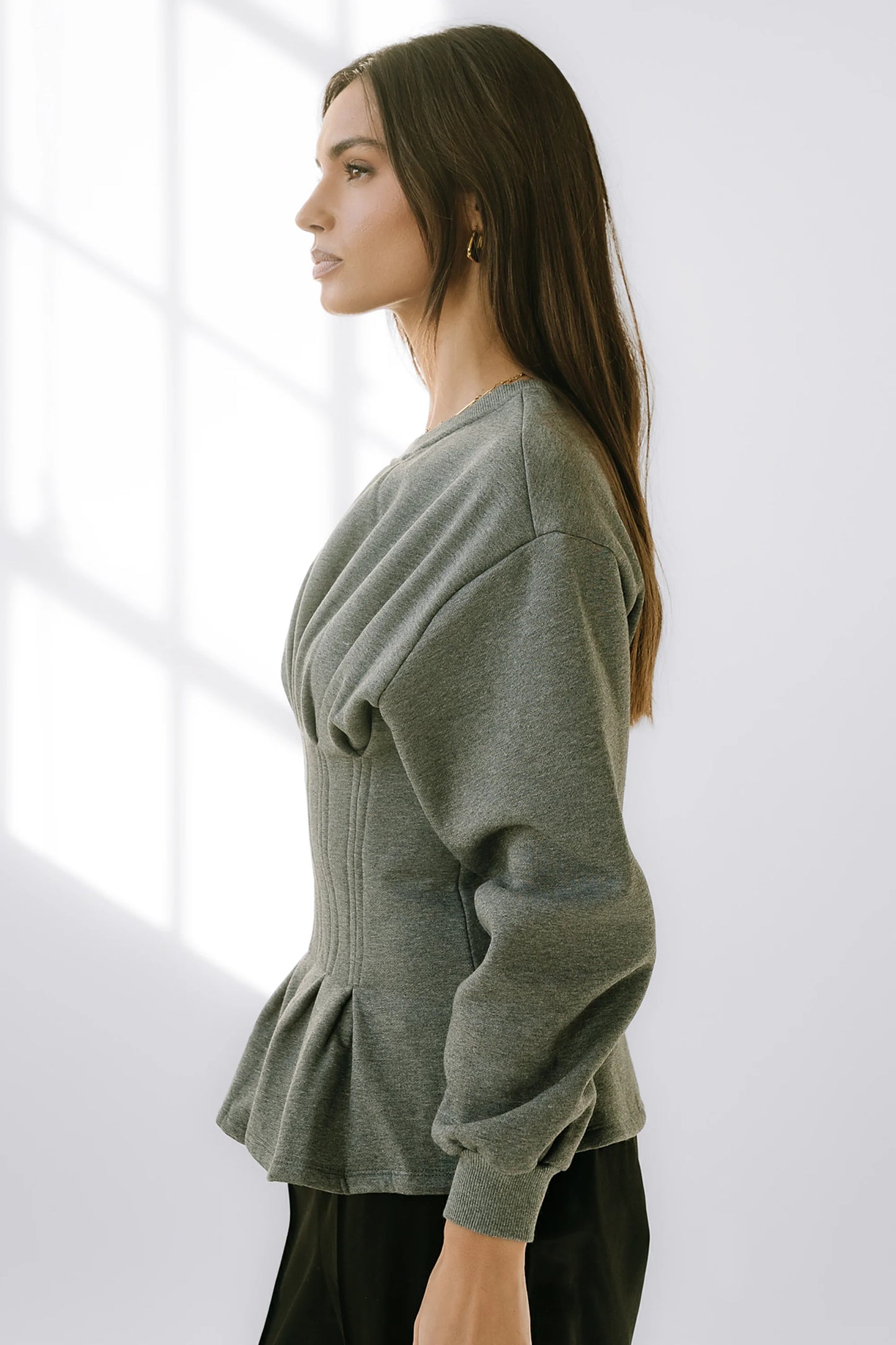 York Pleated Sweater