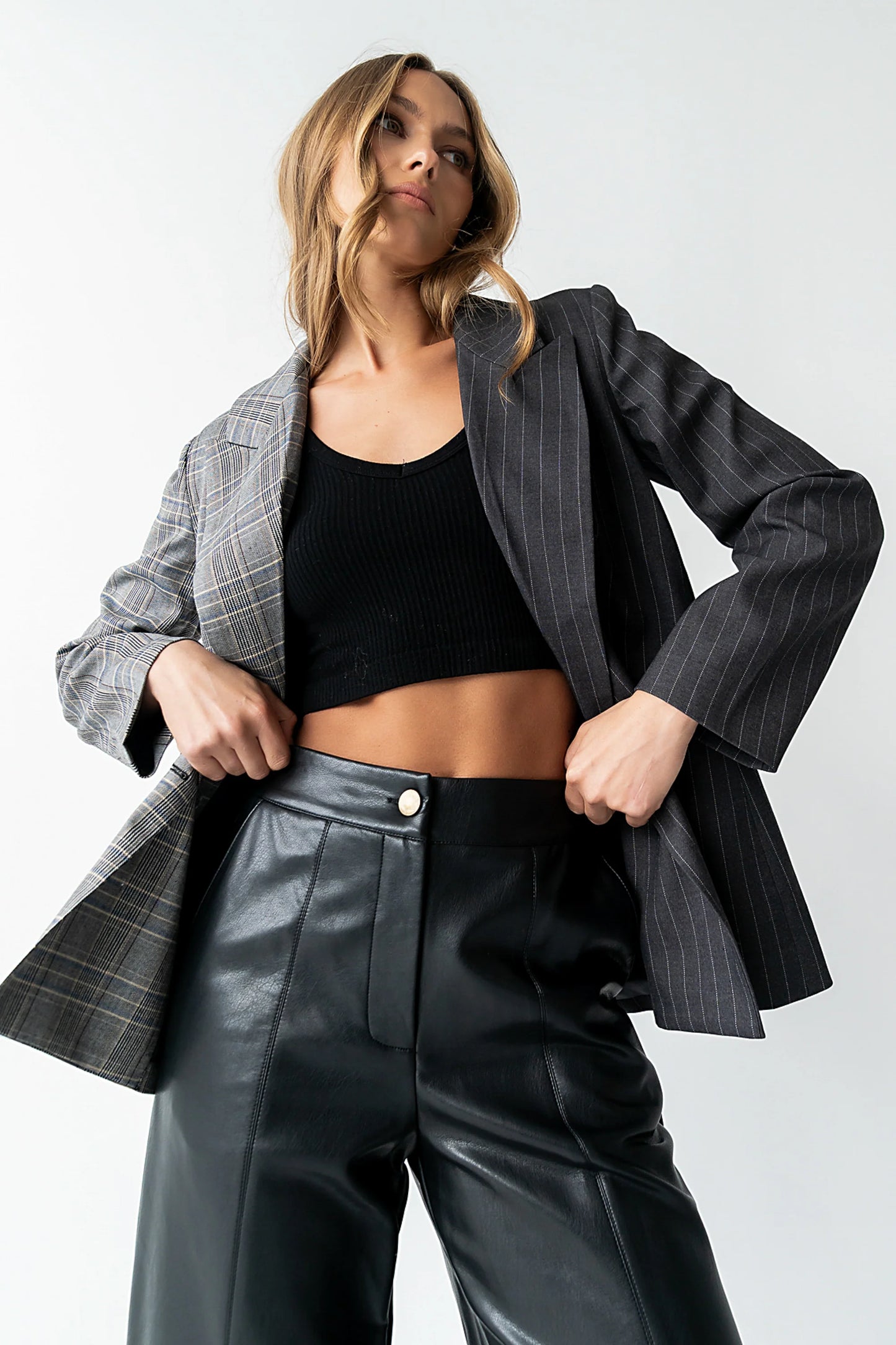 Ulani Vegan Leather Pants in Black