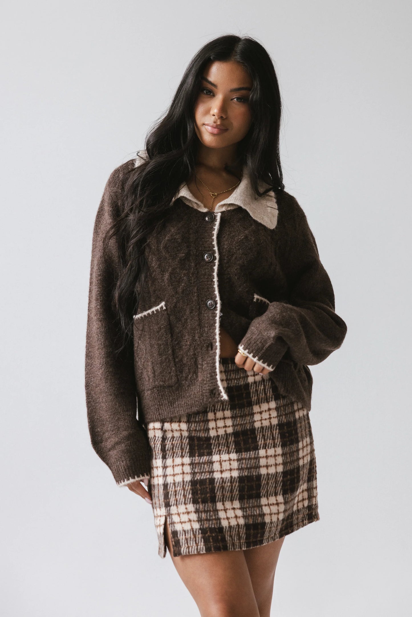 Brody Contrast Cardigan