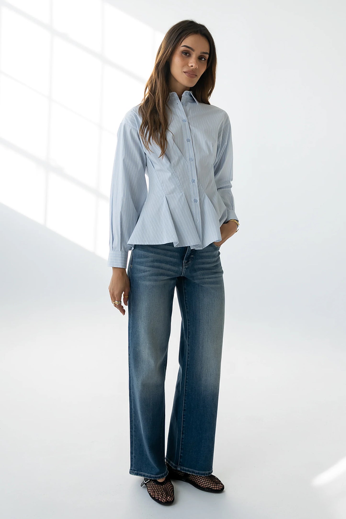 Hadley Striped Button Up