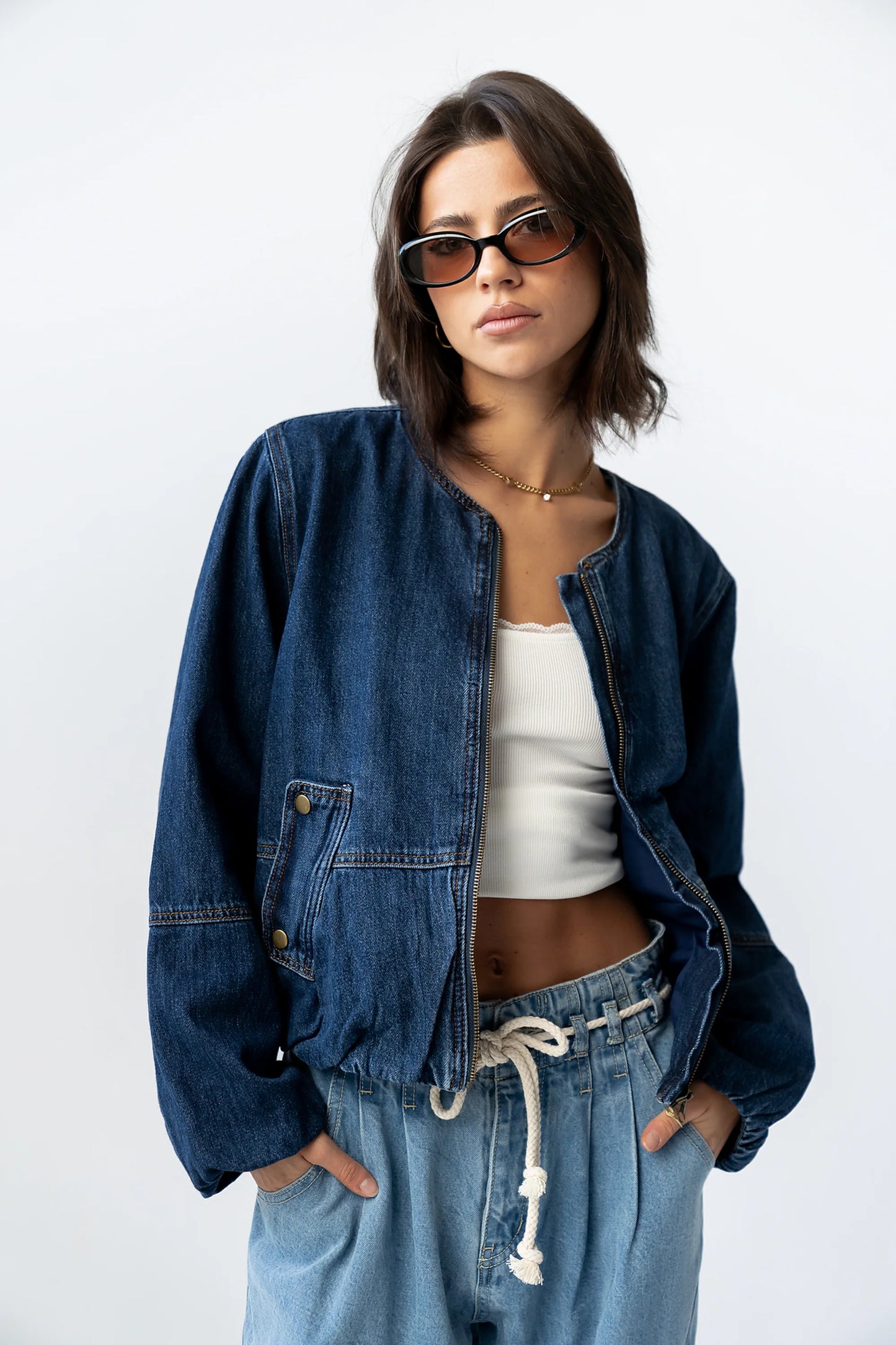 Maggie Denim Bubble Jacket