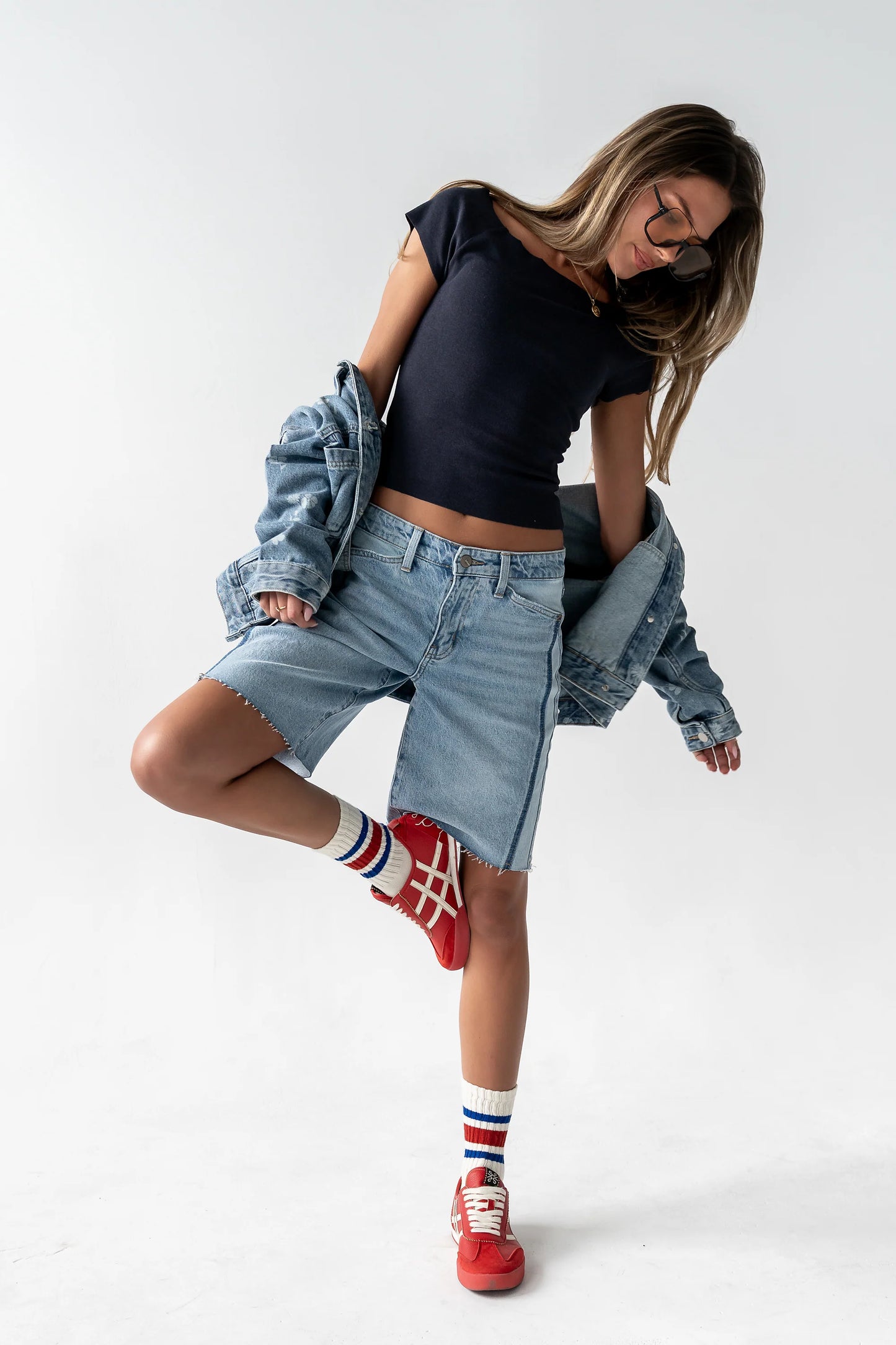 Lennox Knit Top in Navy