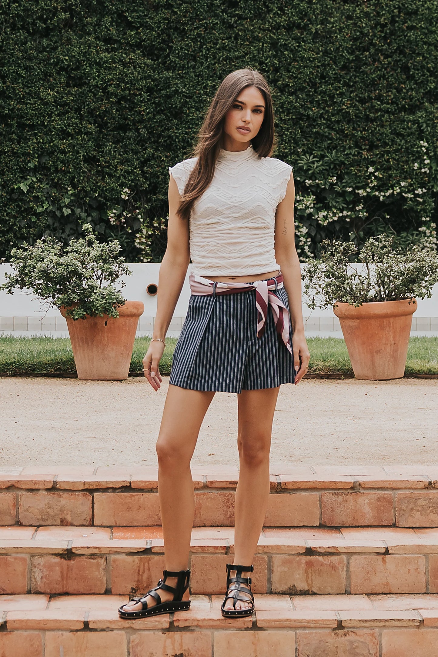 Monet Textured Top in Cream