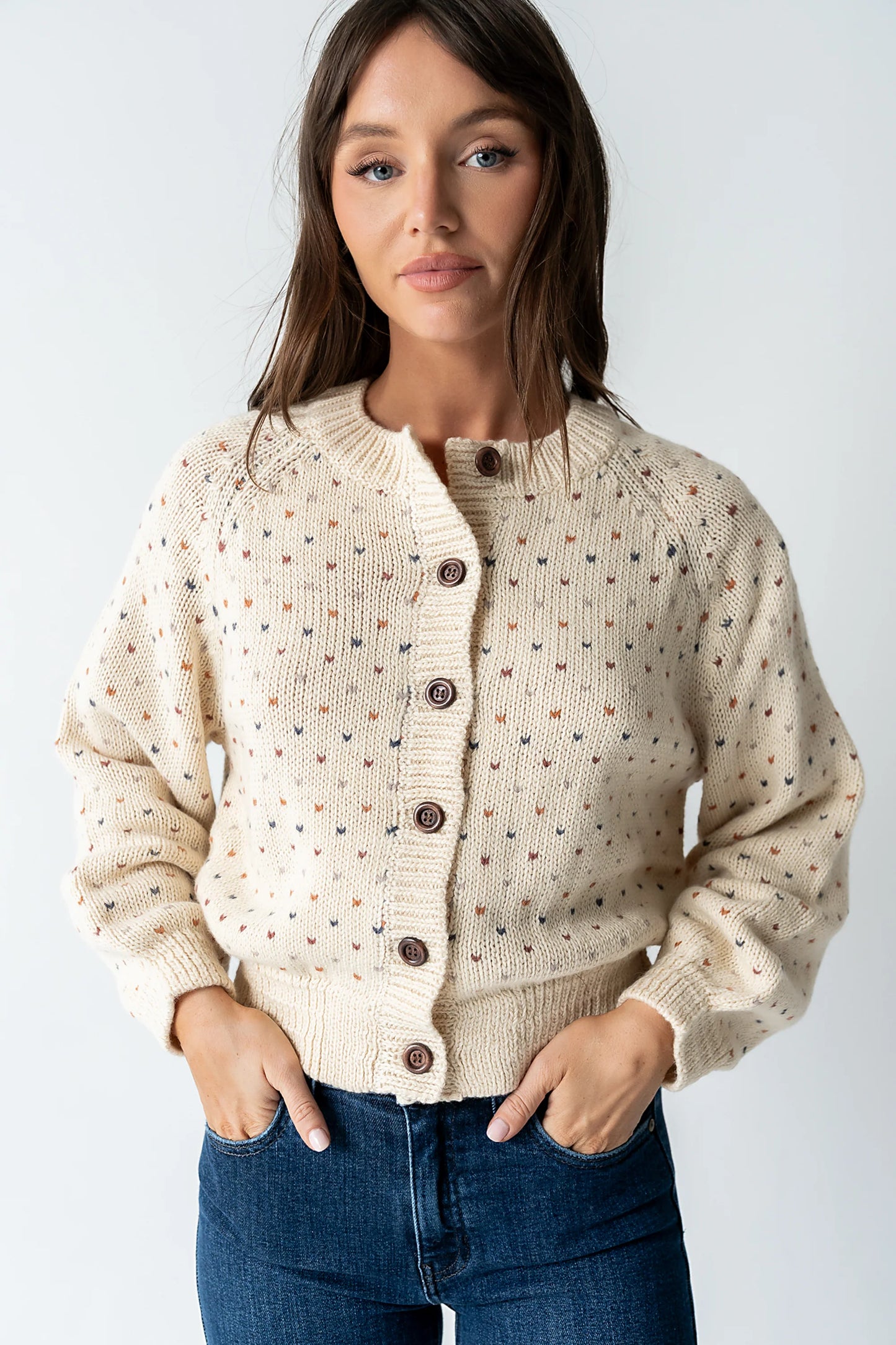 Sophie Knit Cardigan in Beige