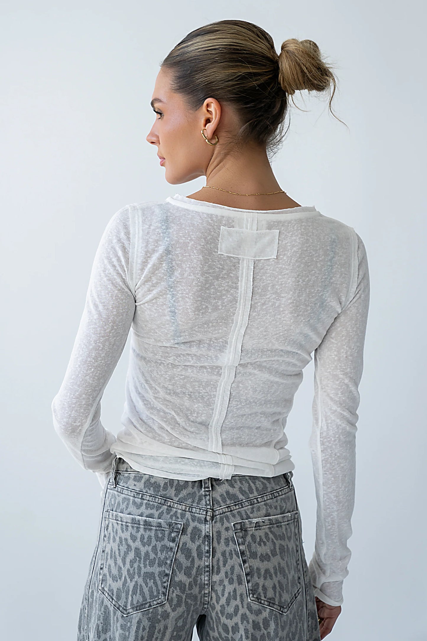 Mason Sheer Top in White