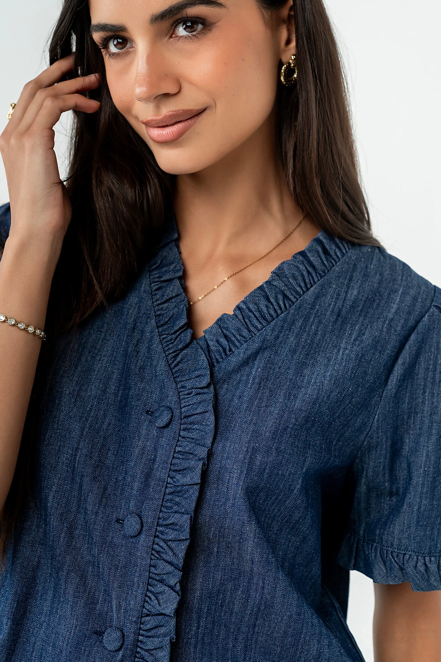 Miranda Denim Top