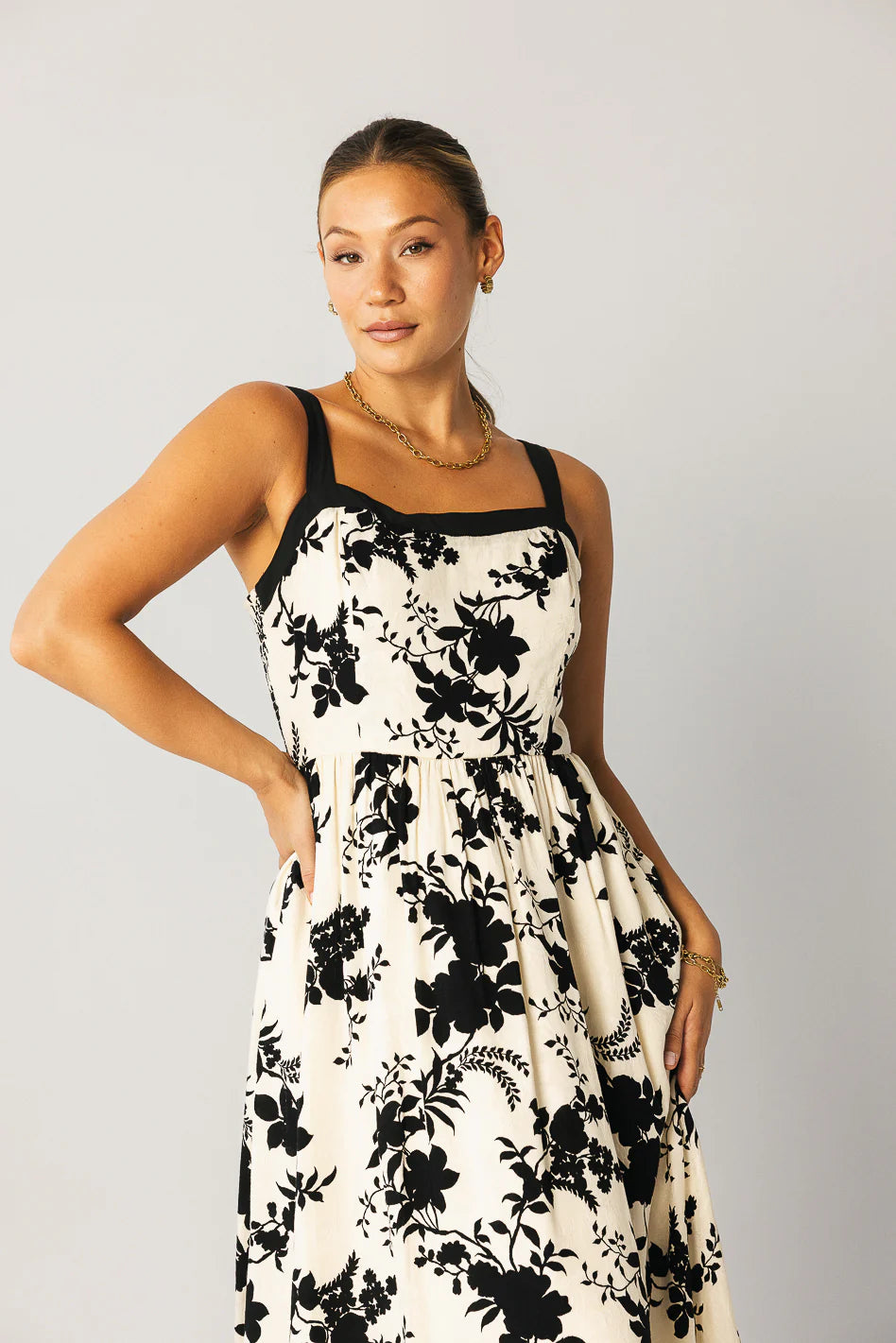 Zora Floral Midi Dress