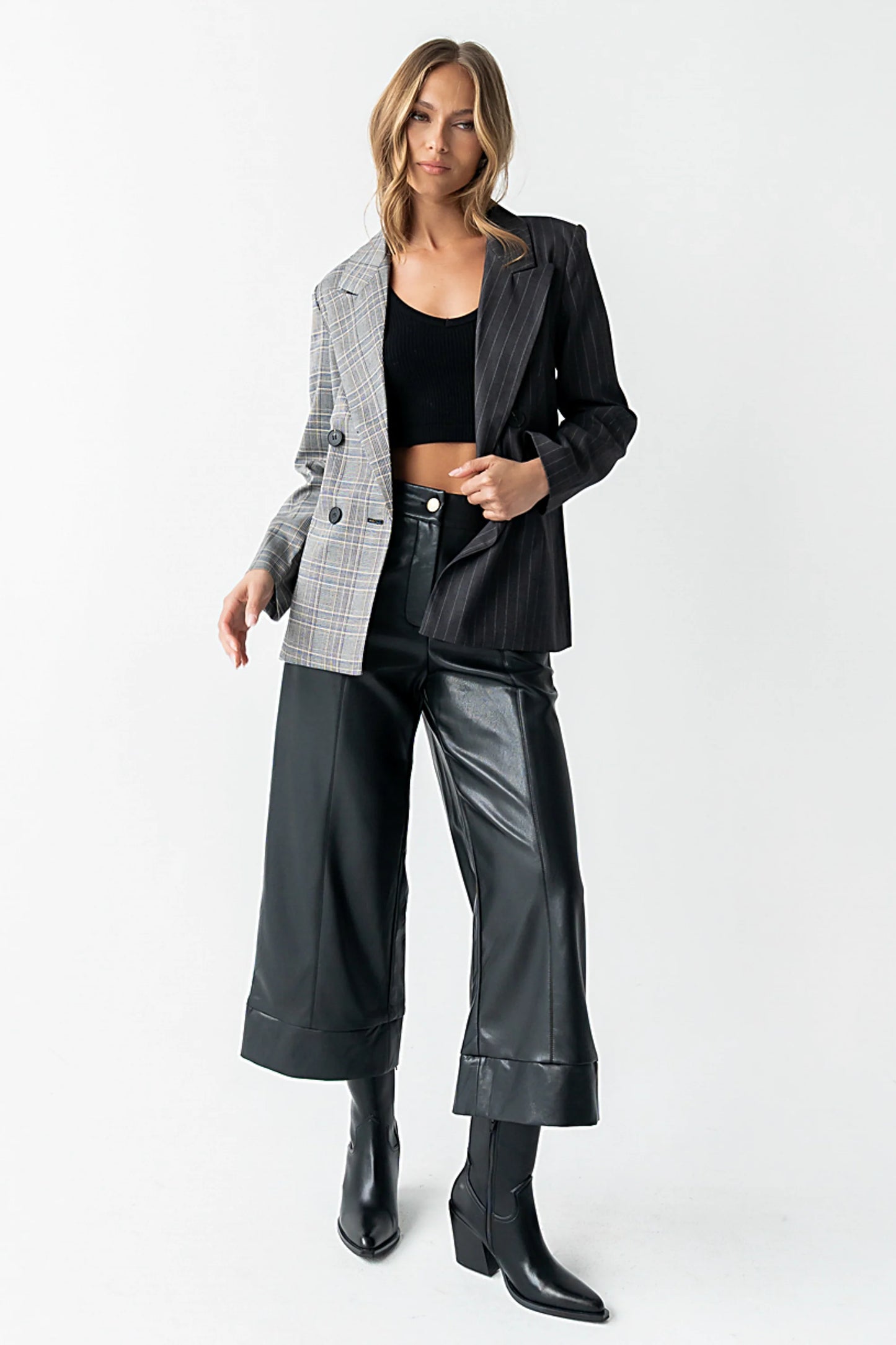 Ulani Vegan Leather Pants in Black