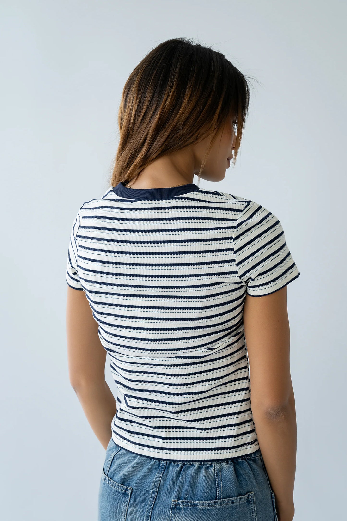 Ashtyn Striped Top in Teal