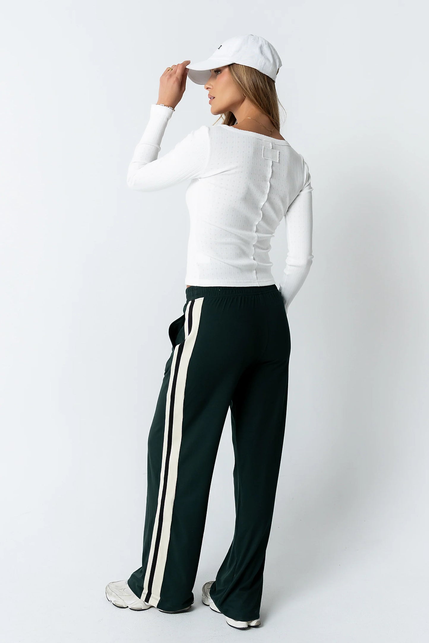 Avery Striped Pants in Green