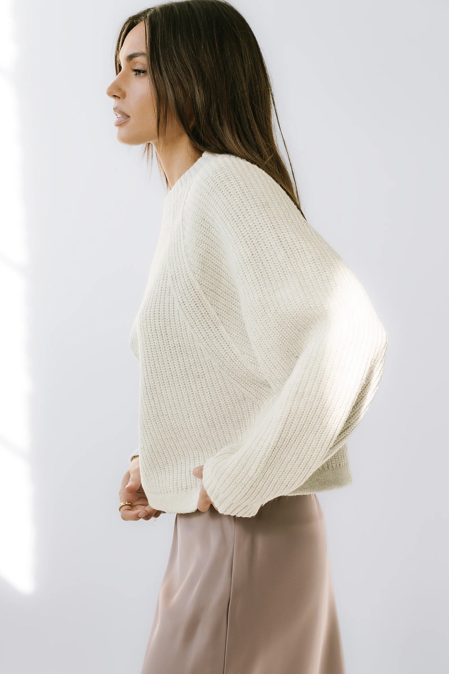 Shayla Knit Sweater in Ivory