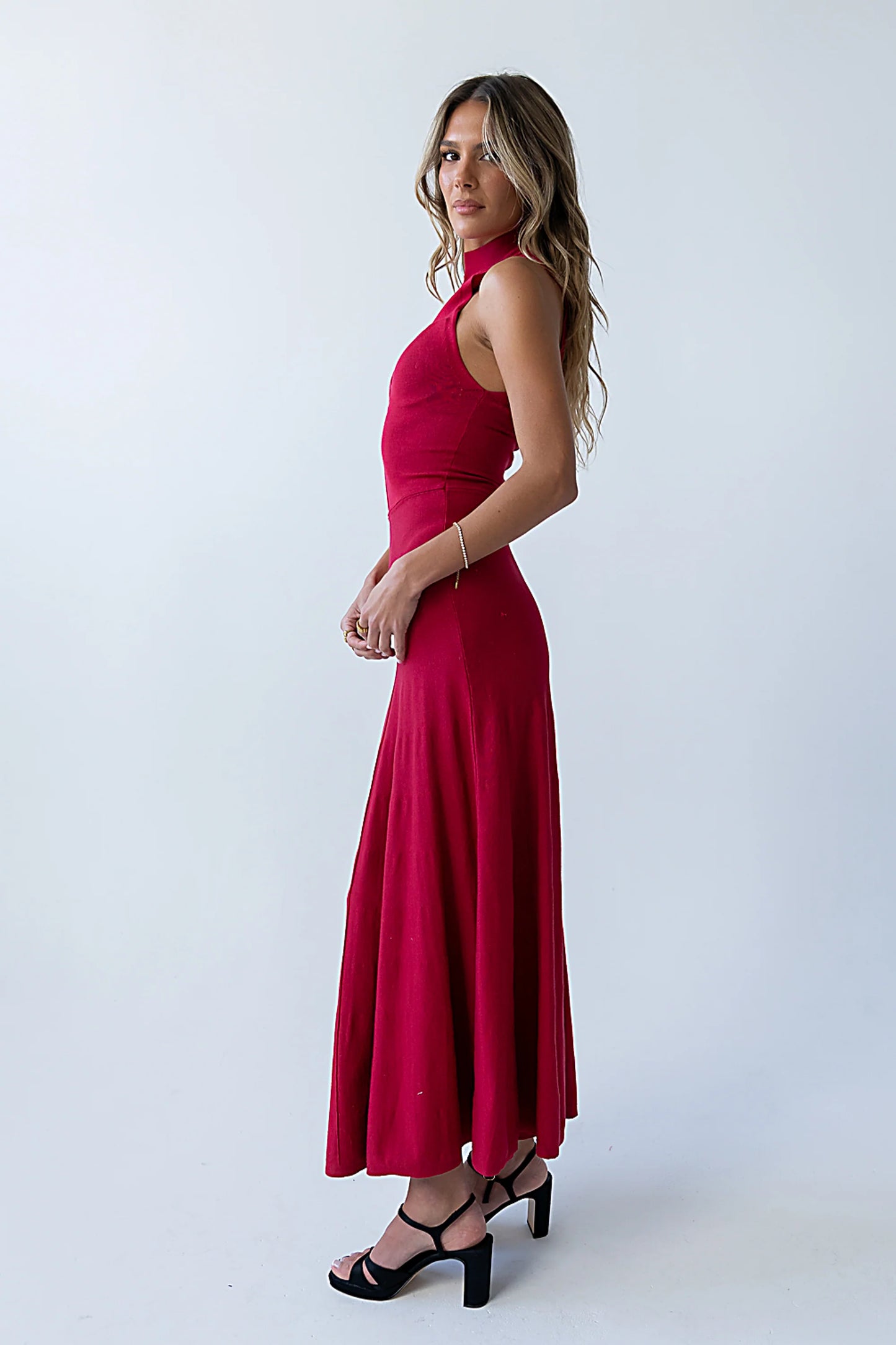 Liz Mock Neck Maxi Dress