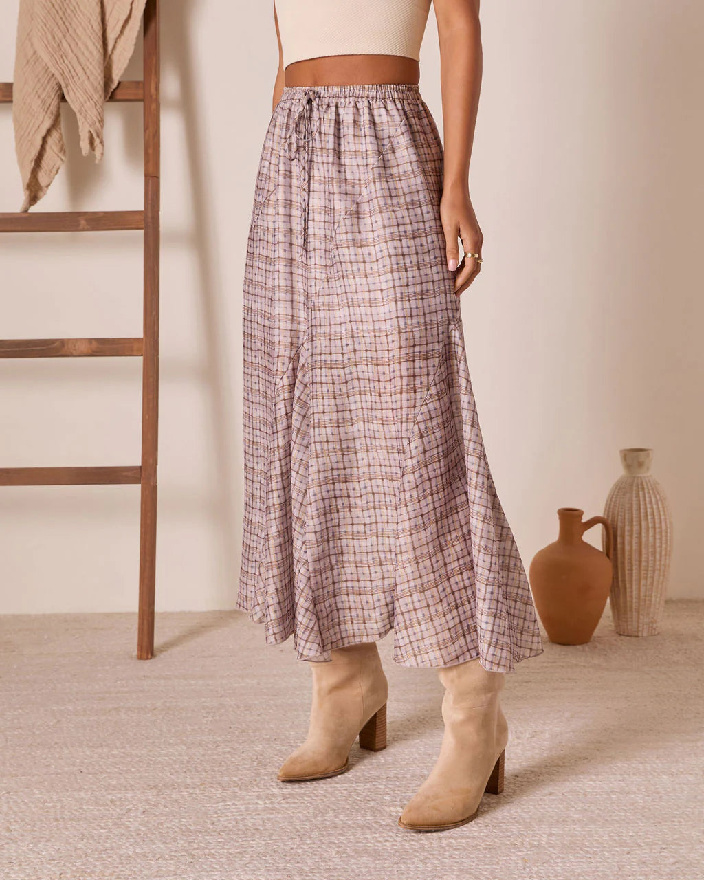 Range Romance Drawstring Maxi Skirt