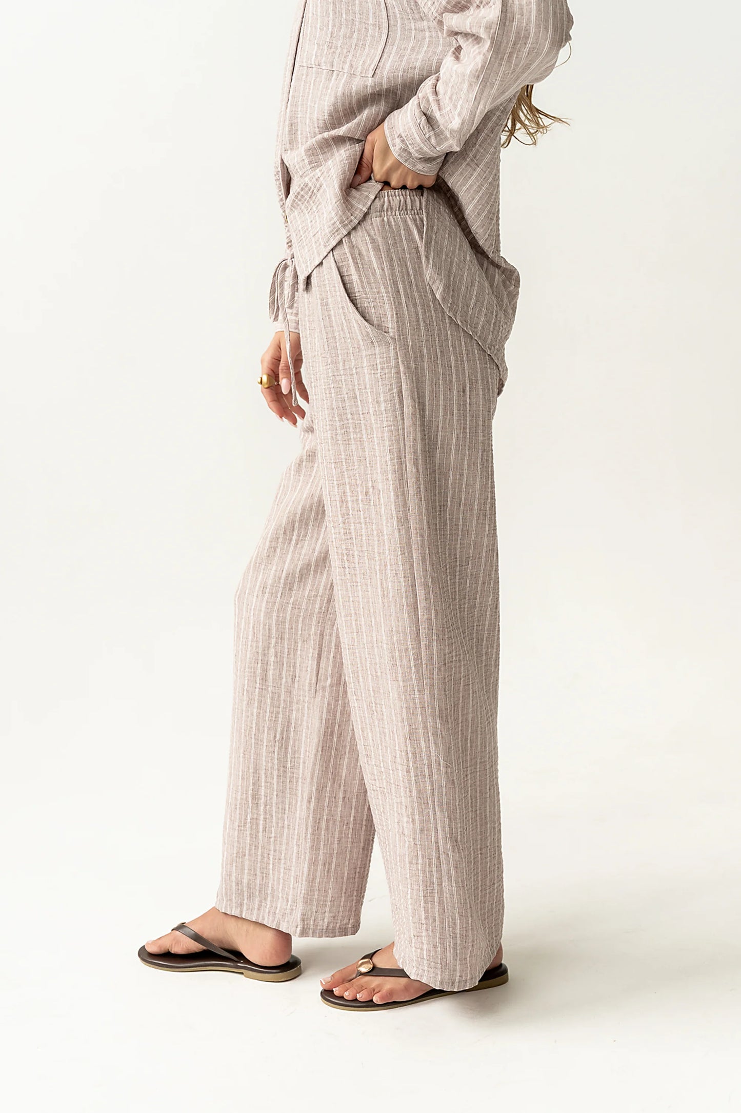 Conner Wide Leg Pants in Mocha