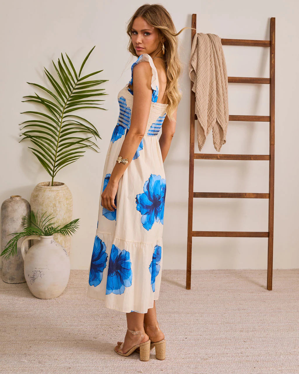 Glow Mode Floral Midi Dress