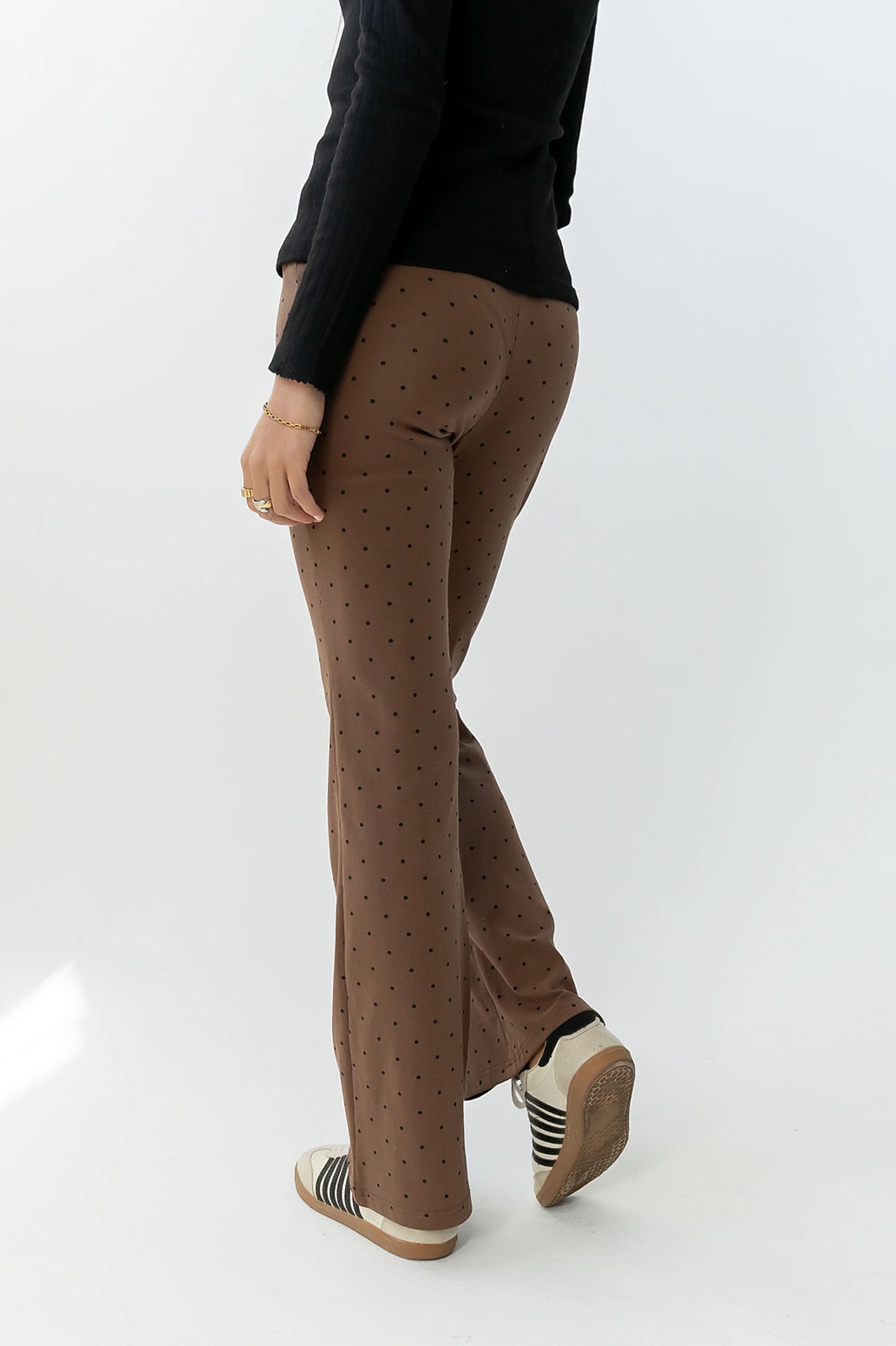 Chloe Polka Dot Pants in Brown