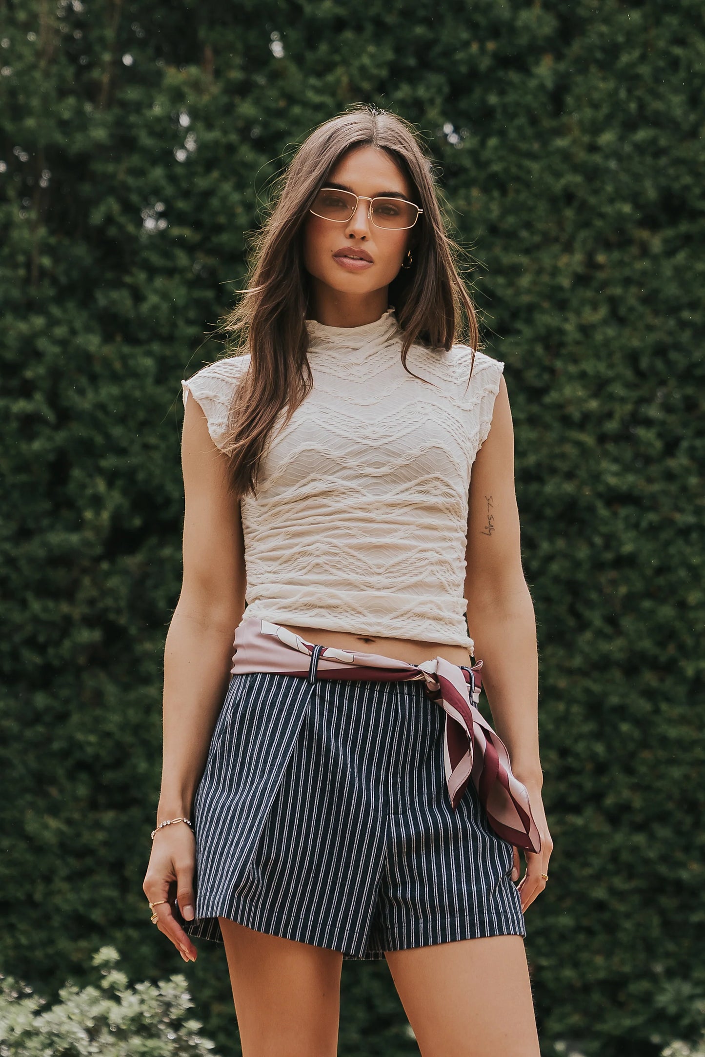 Monet Textured Top in Cream
