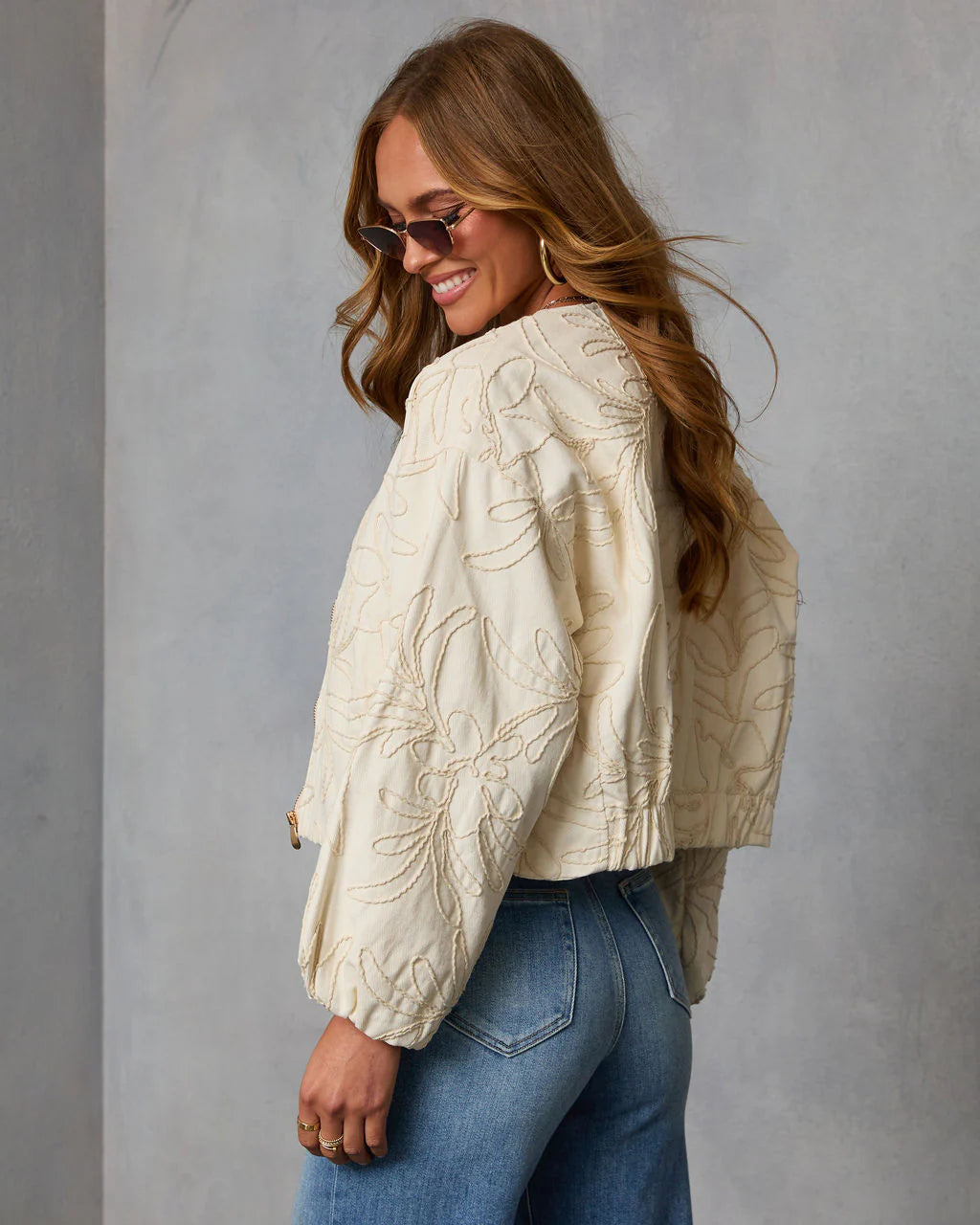 Rainah Embroidered Twill Jacket