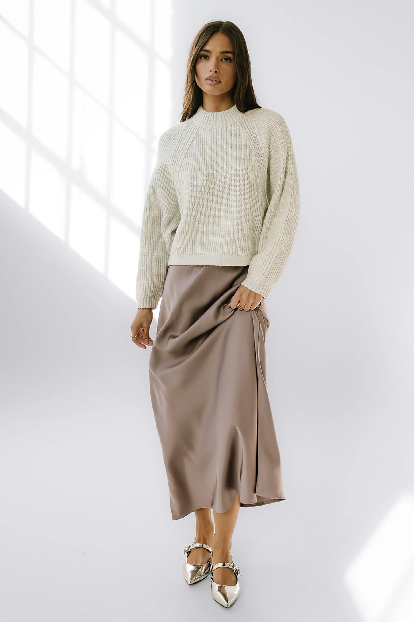 Shayla Knit Sweater in Ivory