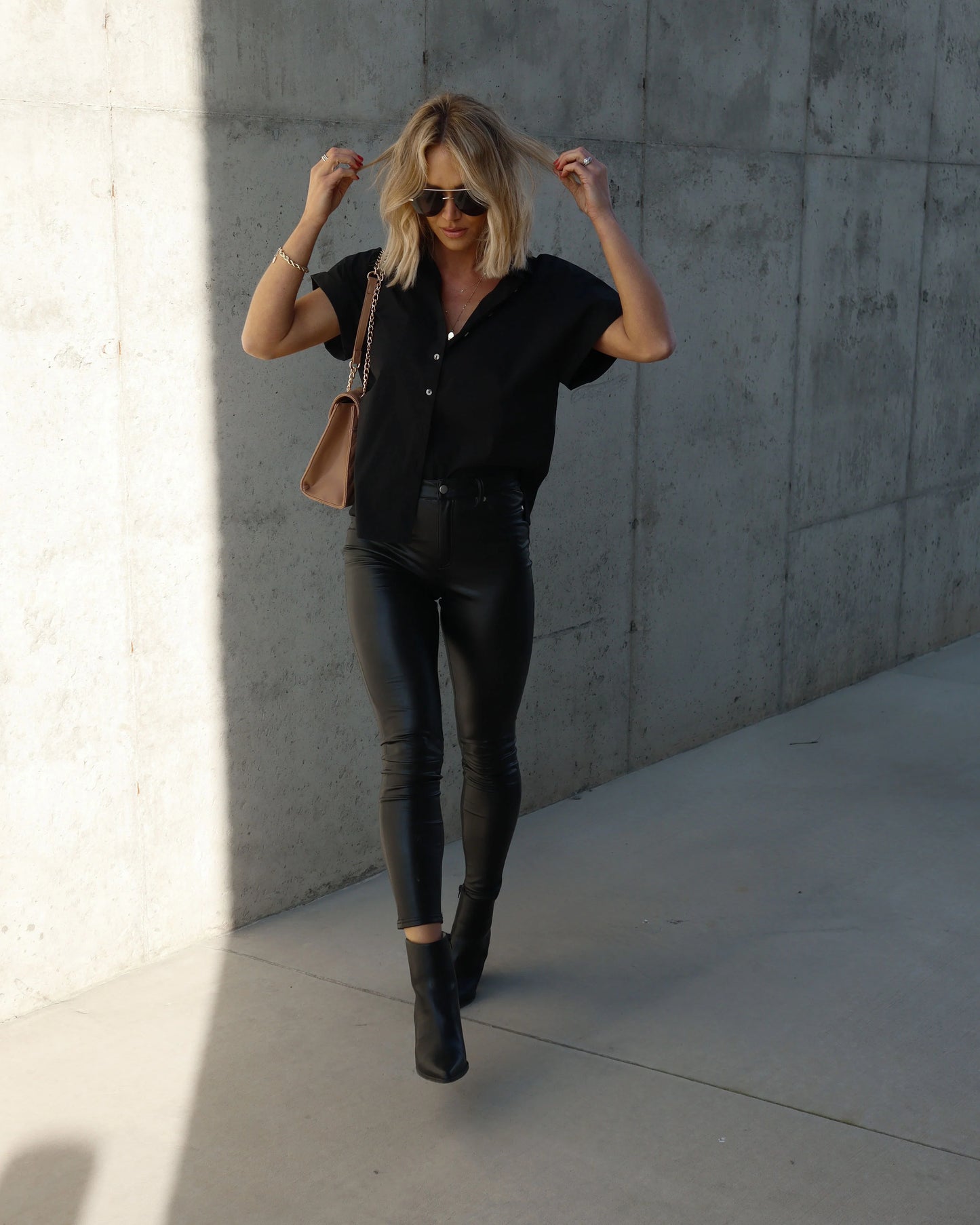 Patty Cotton Blend Button Down Top