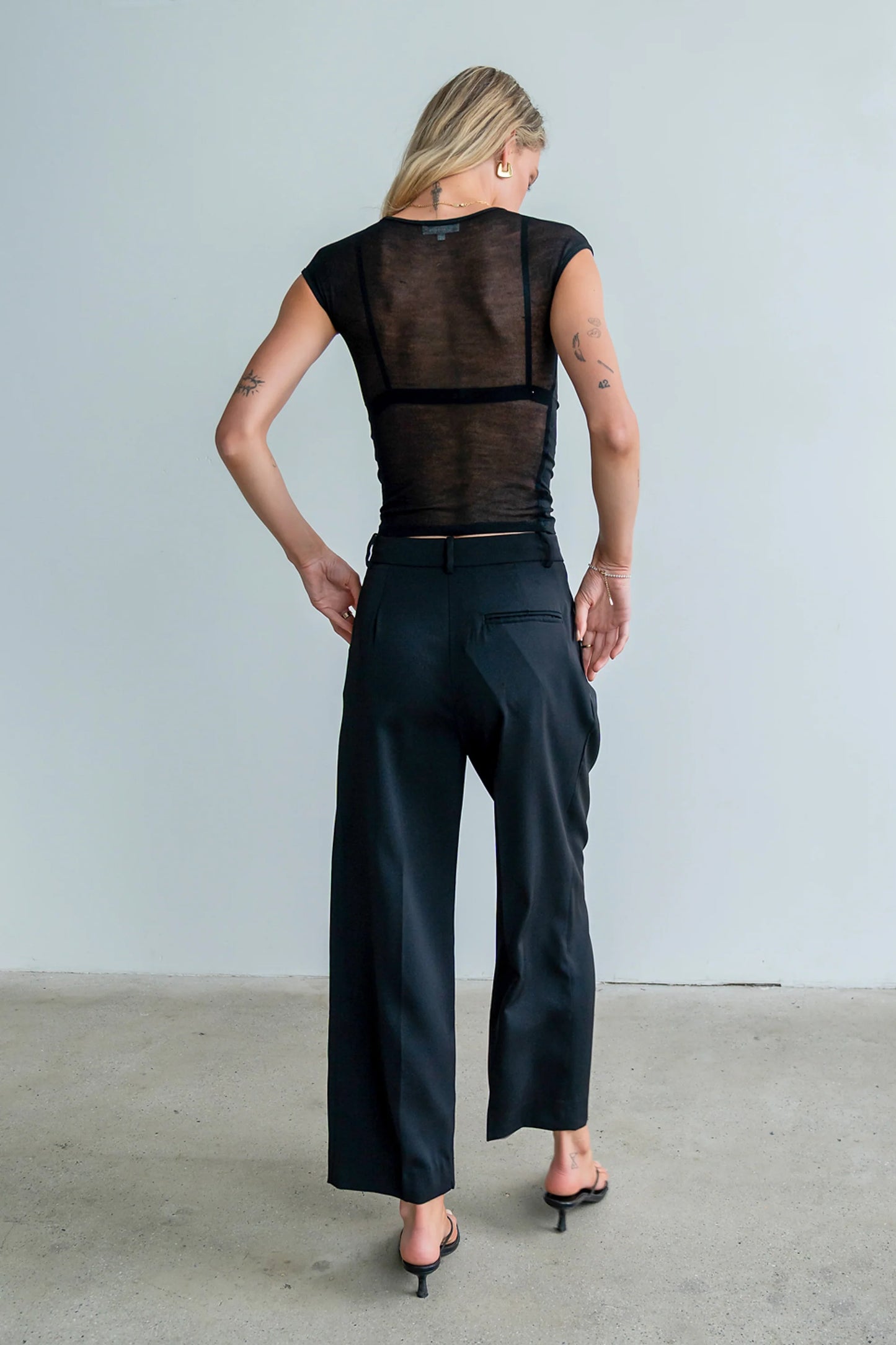 Brandy Mesh Top in Black