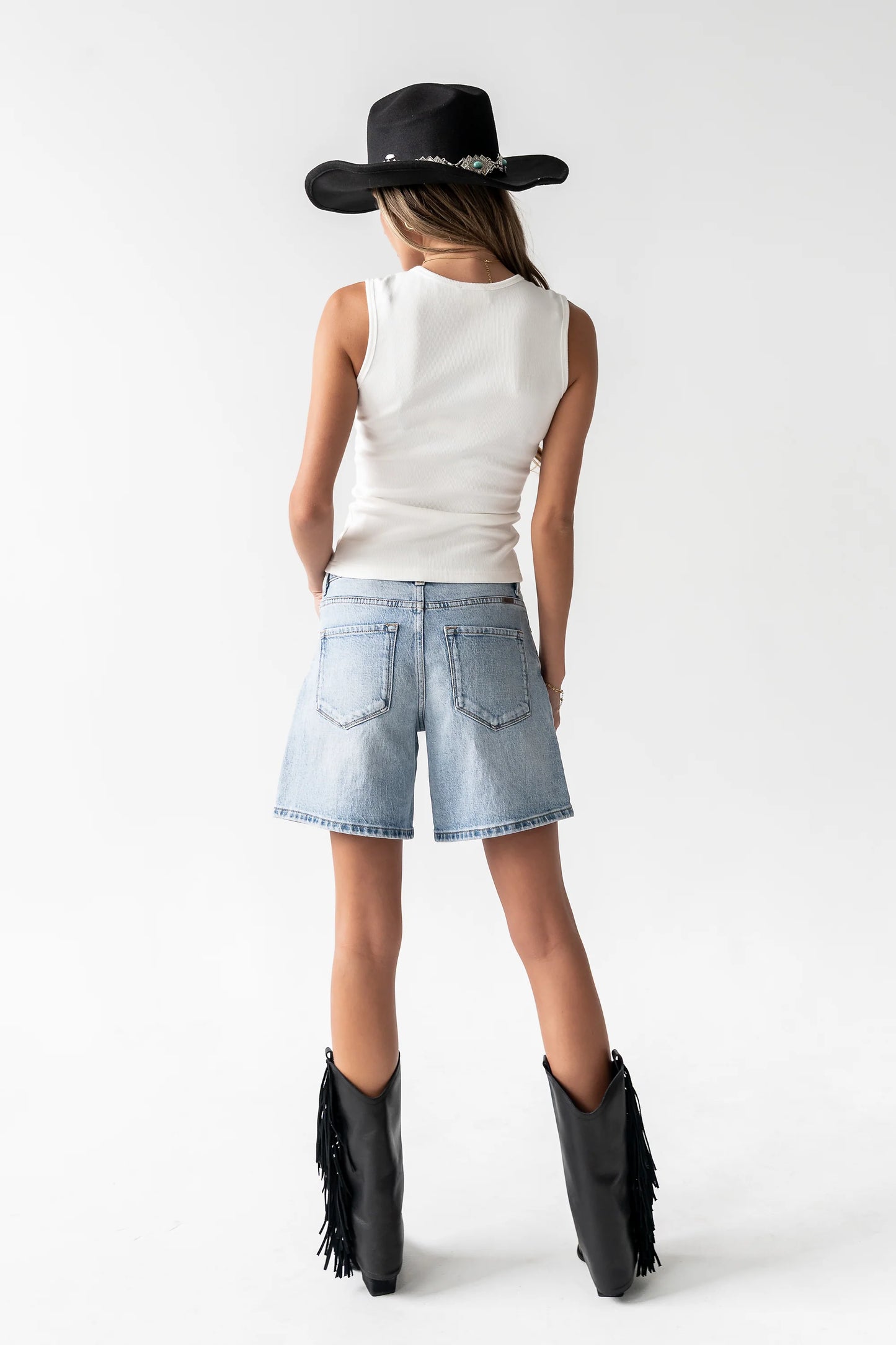 Lucas Button Up Tank Top in Ivory