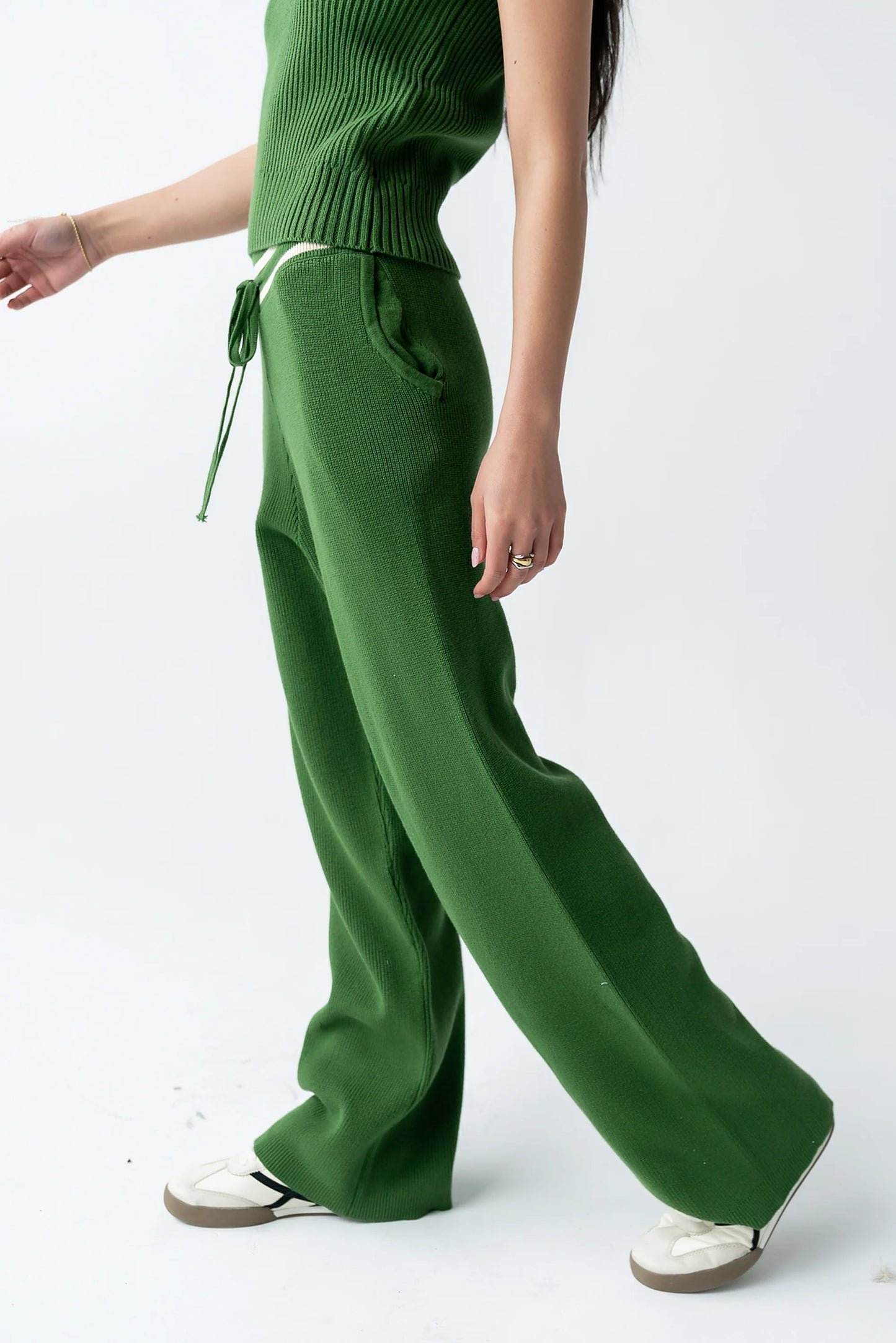 Brea Striped Pants in Green