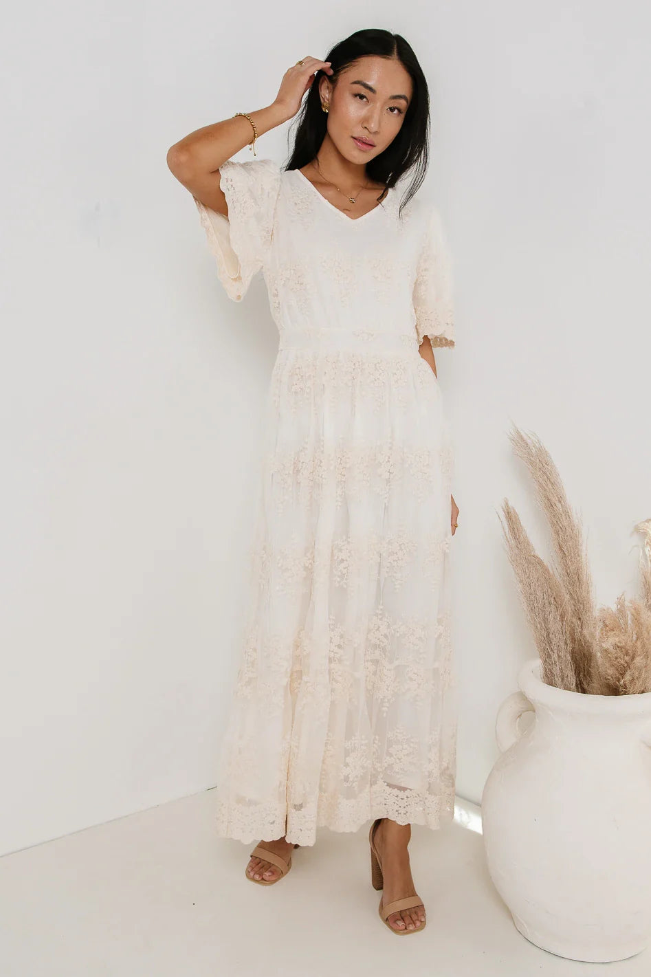 June Floral Embroidered Dress