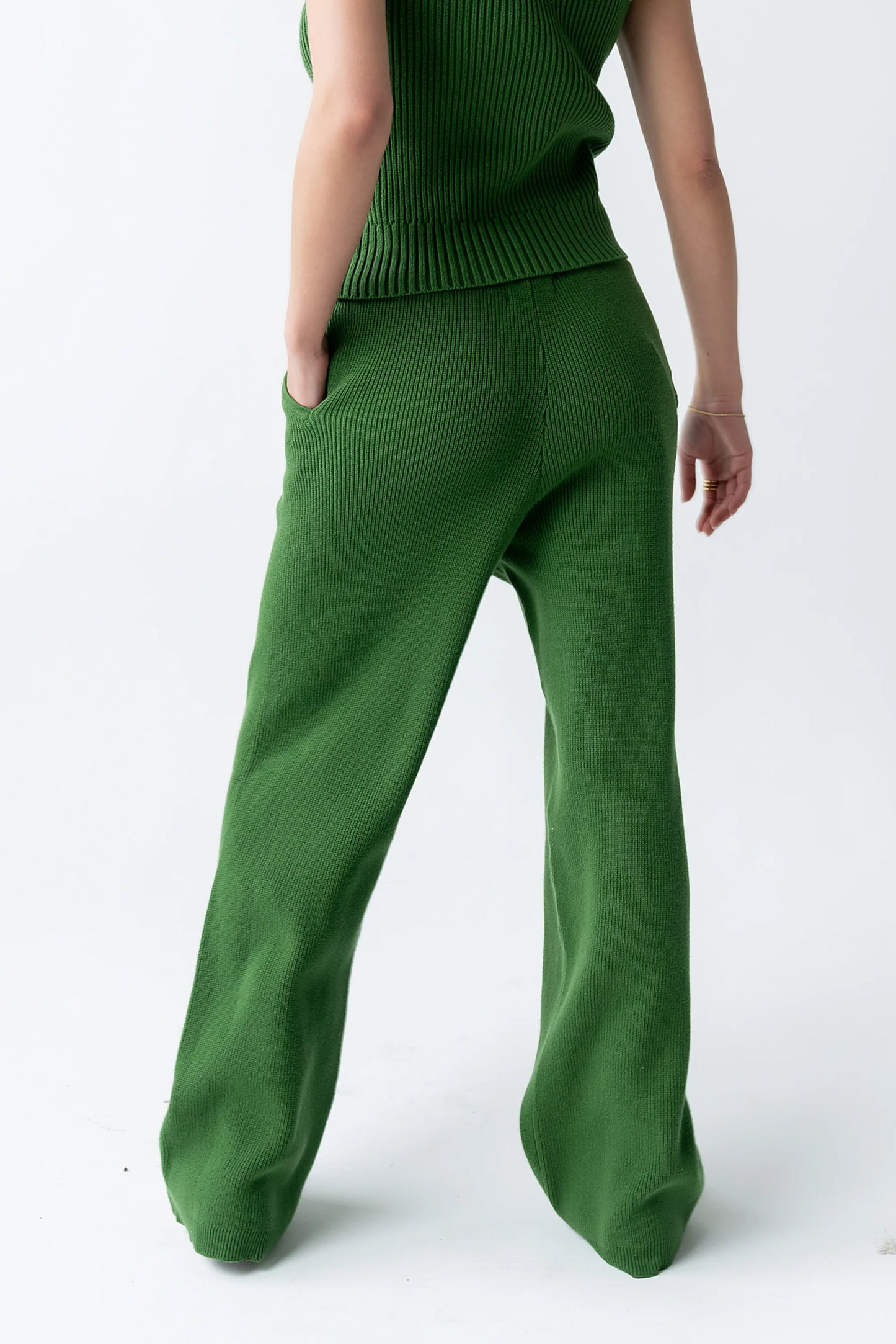 Brea Striped Pants in Green