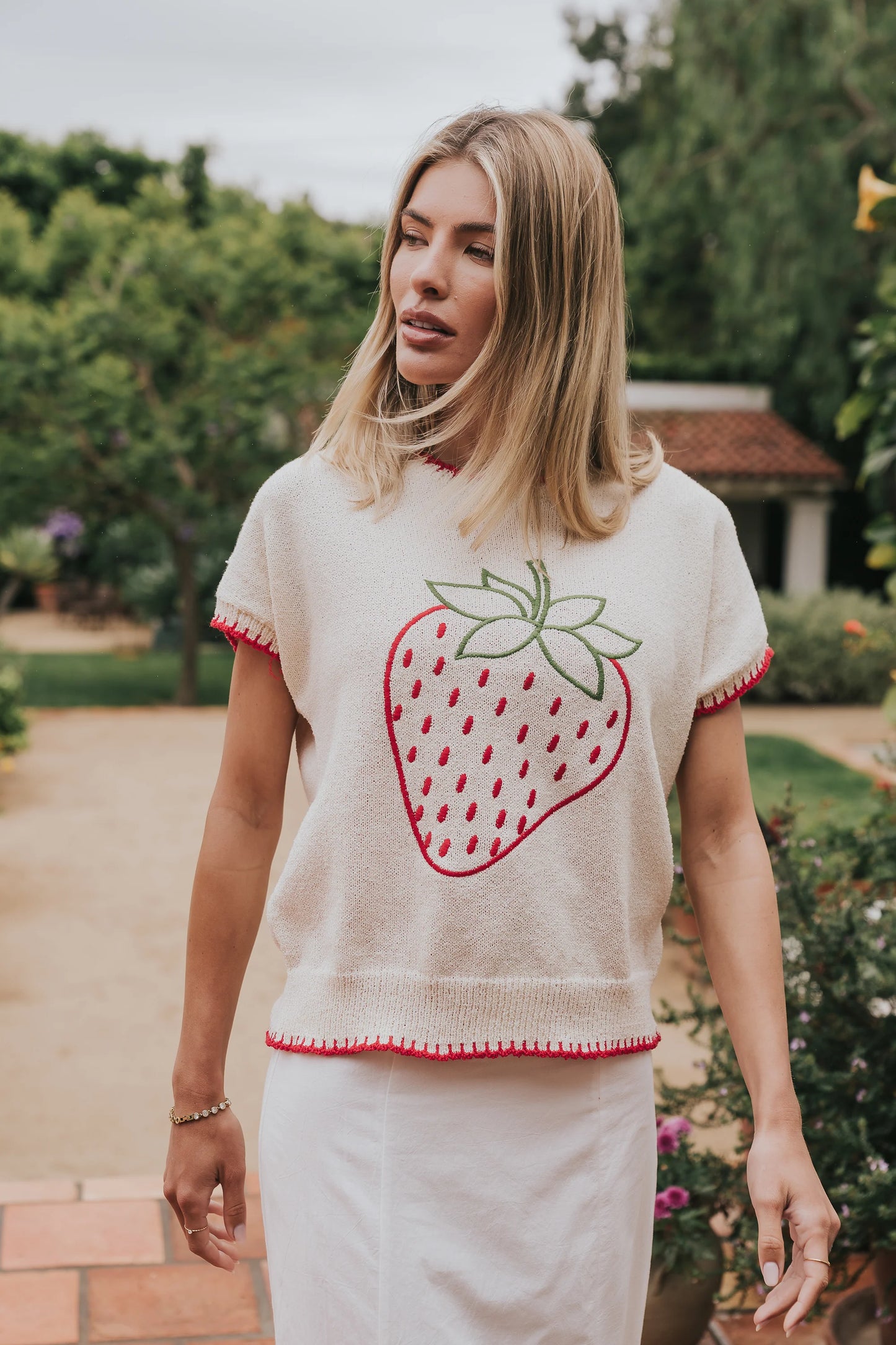 Chloe Embroidered Sweater Tee