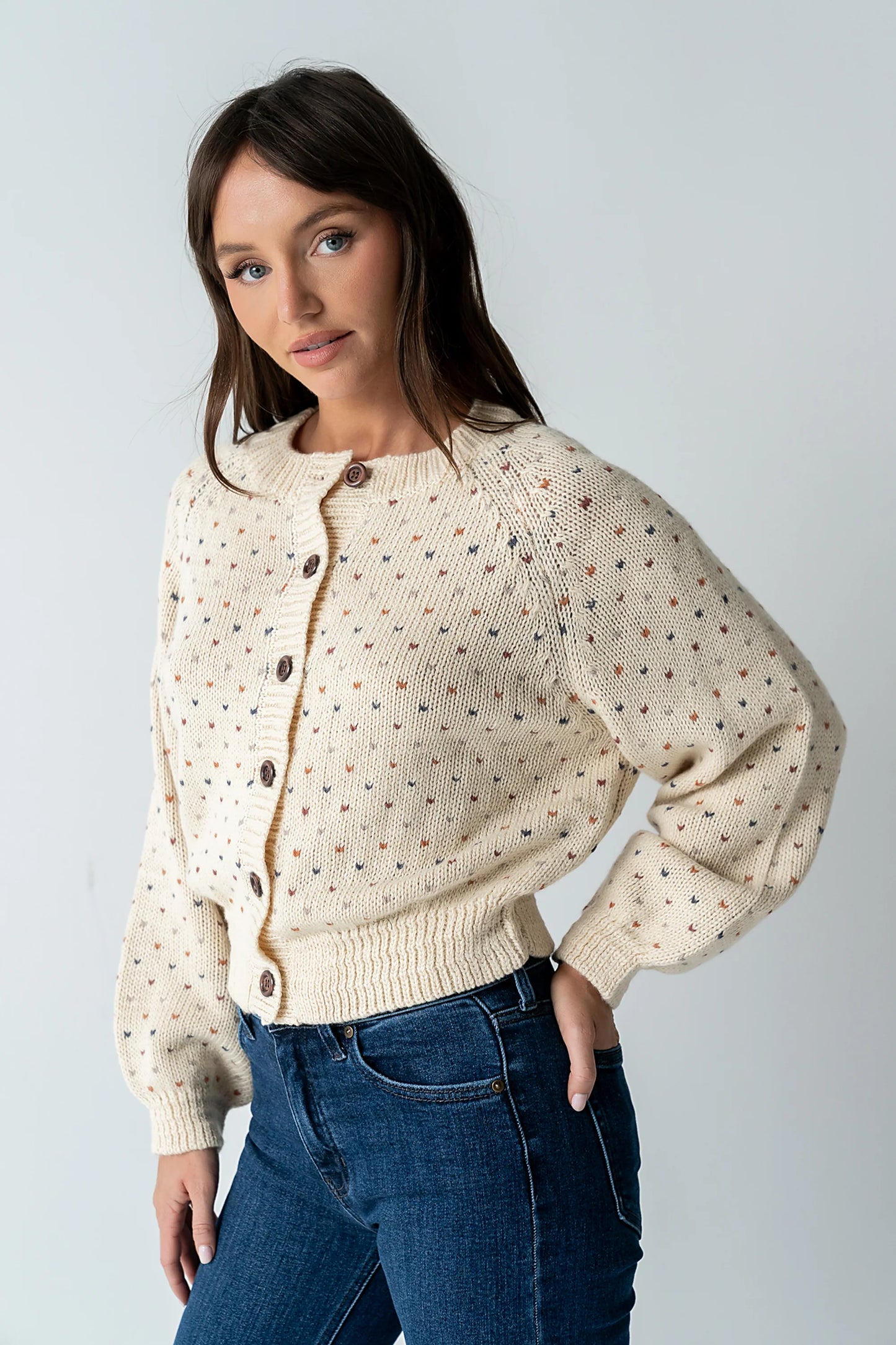 Sophie Knit Cardigan in Beige