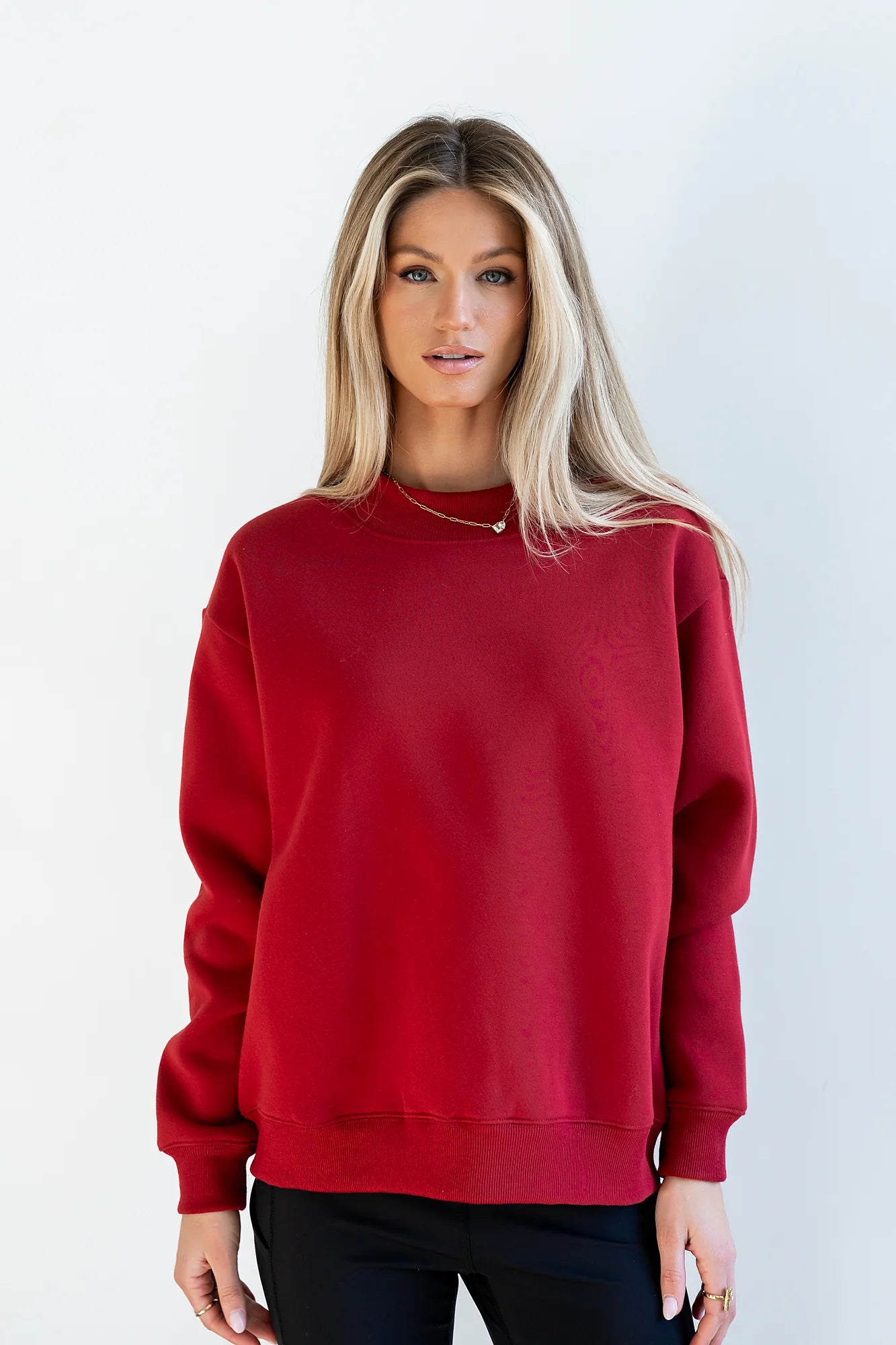 Marie Oversized Sweatshirt in Red