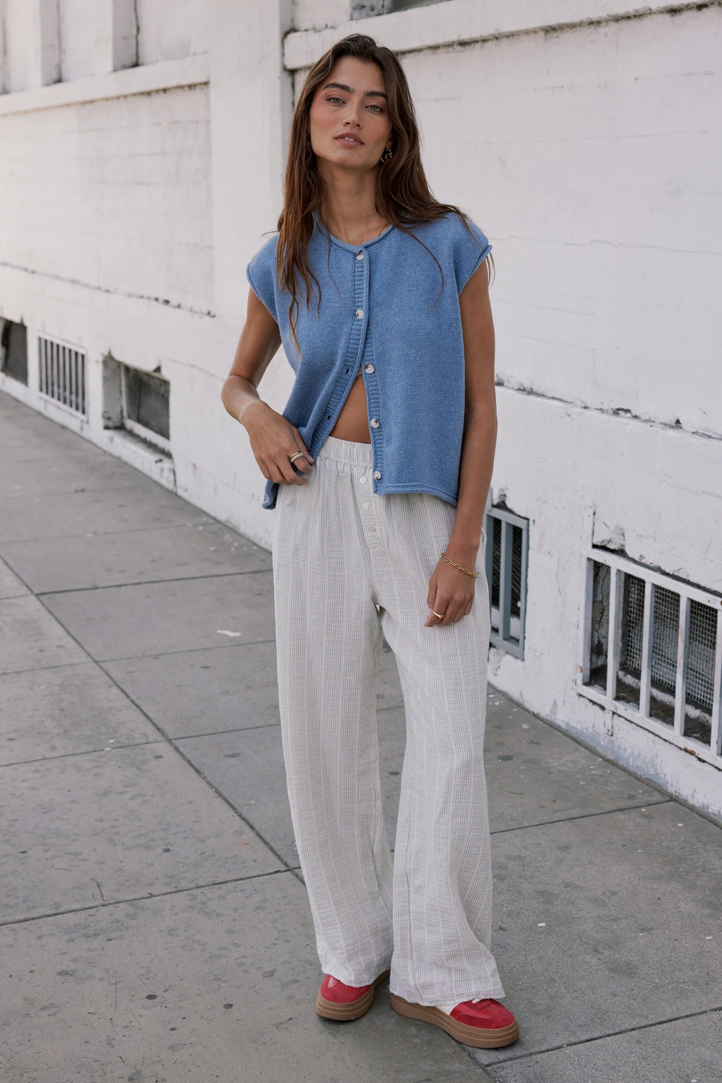 Paige Knit Sweater in Blue
