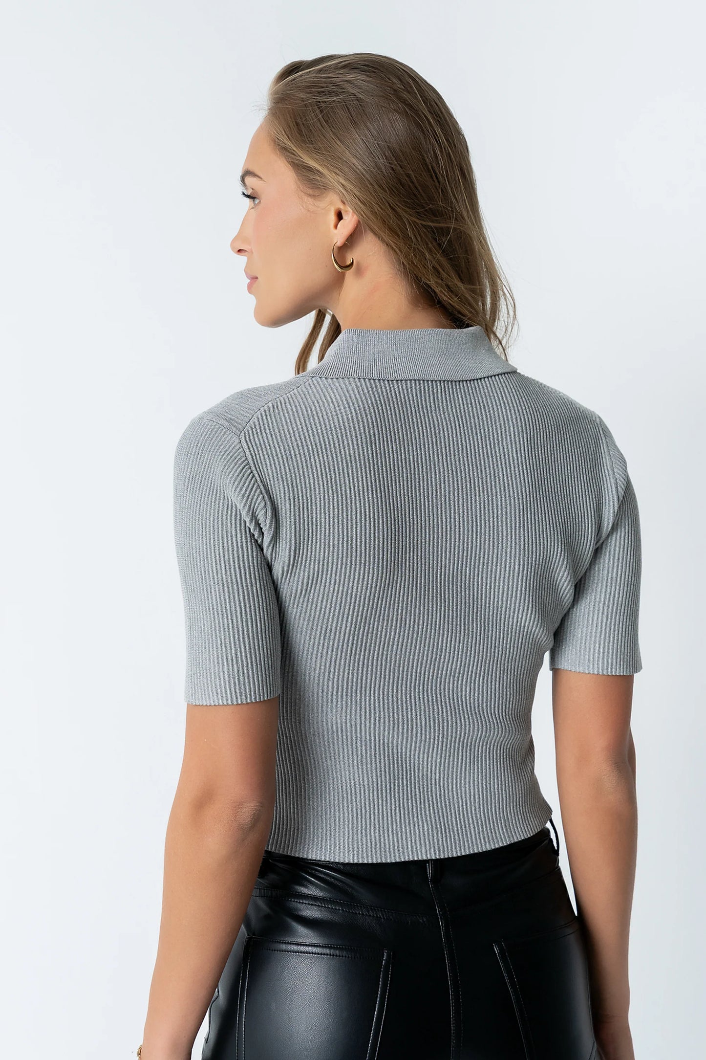 Cami Ribbed Sweater in Grey