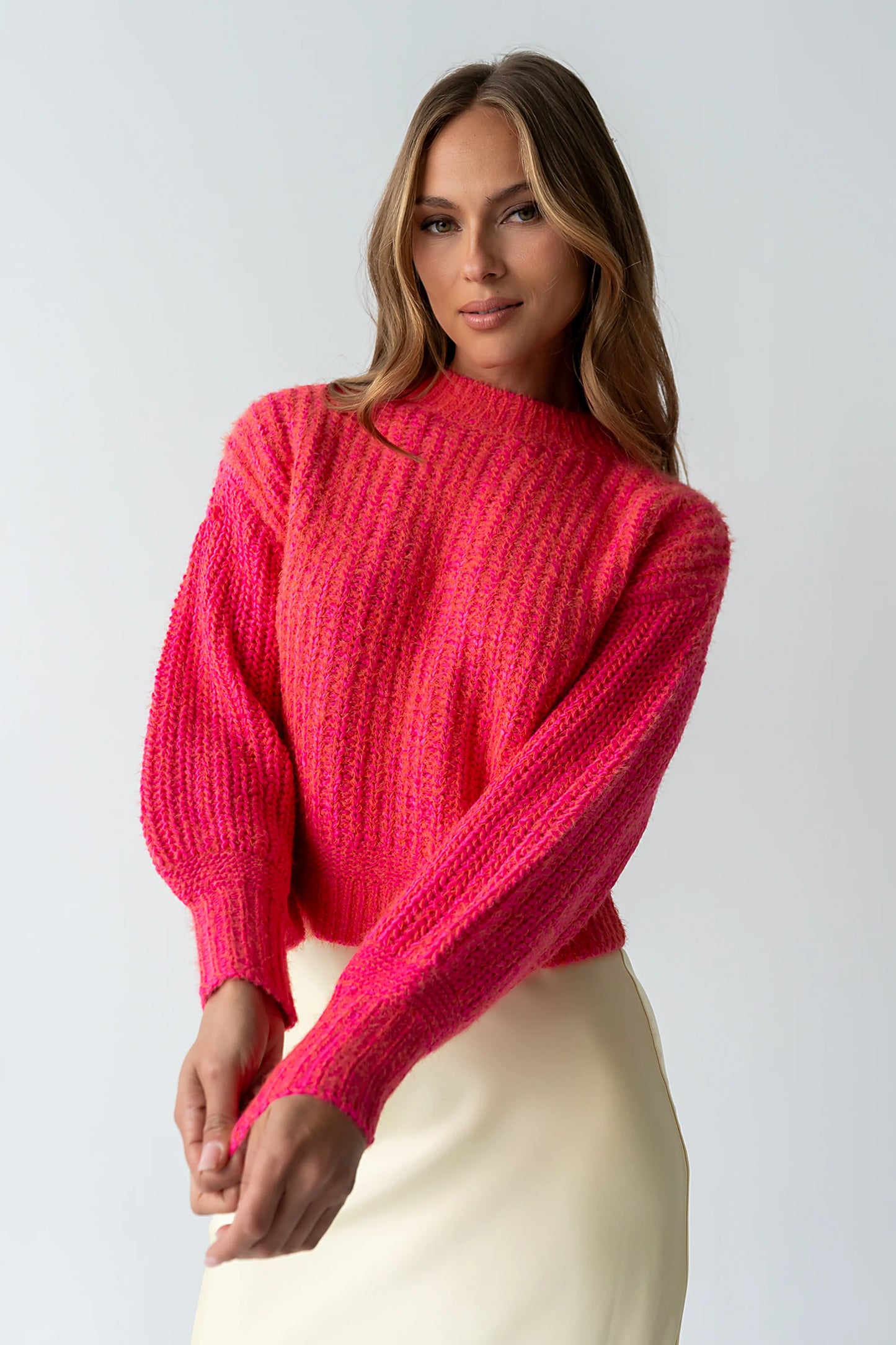 Noel Two Toned Sweater in Pink