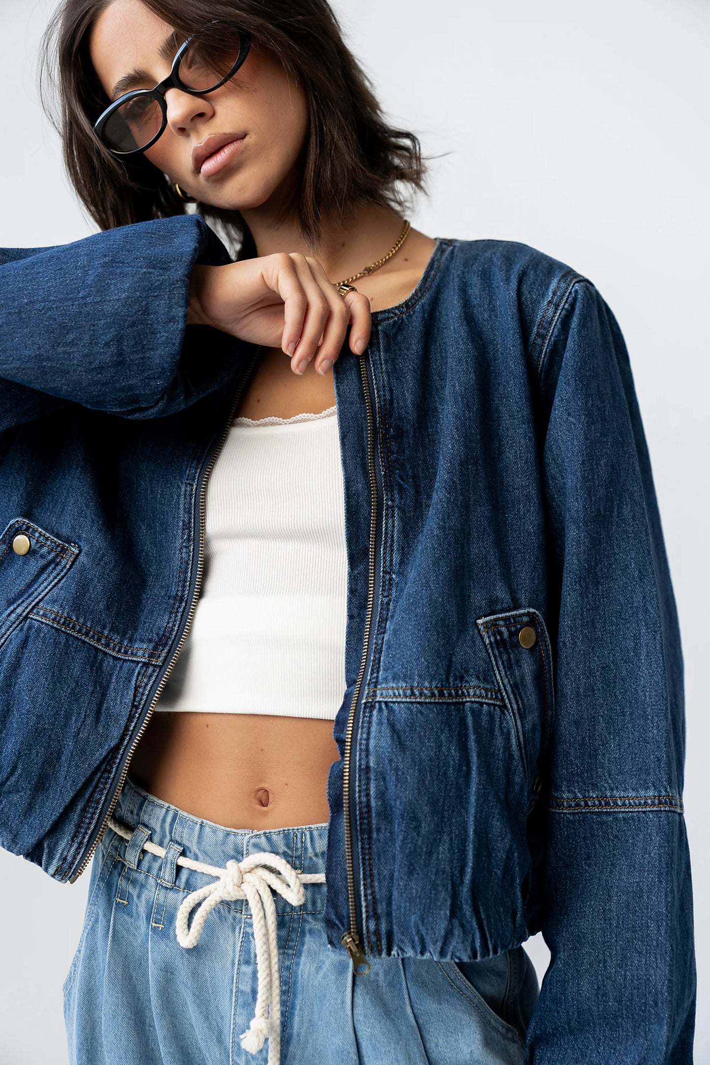 Maggie Denim Bubble Jacket