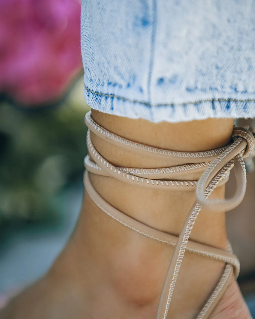 Bella Faux Leather Strappy Kitten Heel