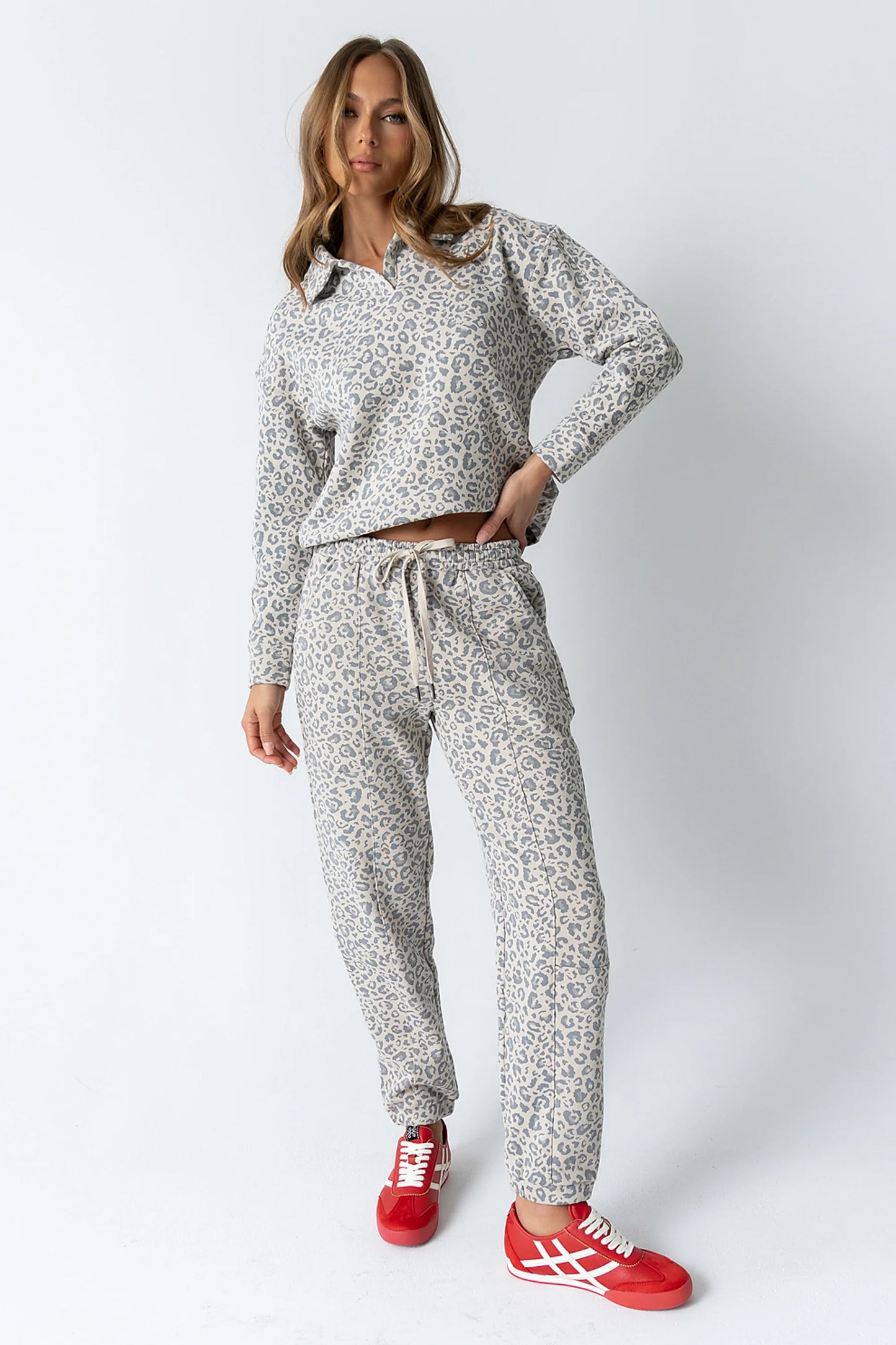 Patricia Barrel Sweatpants in Leopard