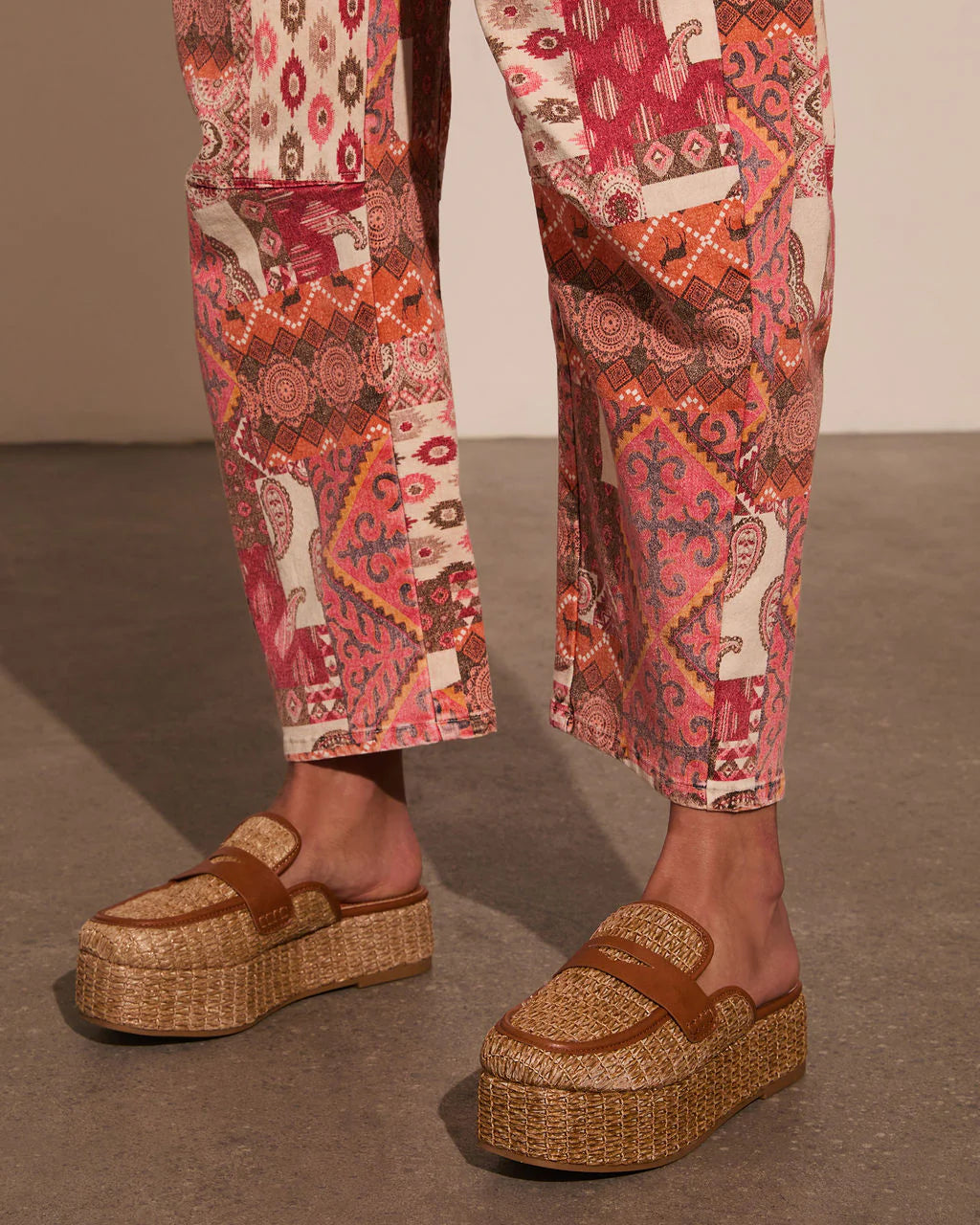 Zariah Straw Platform Loafers