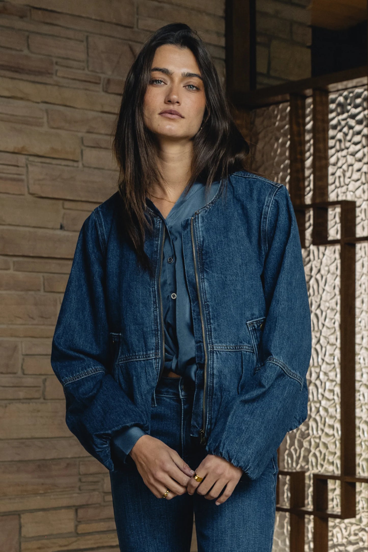 Maggie Denim Bubble Jacket